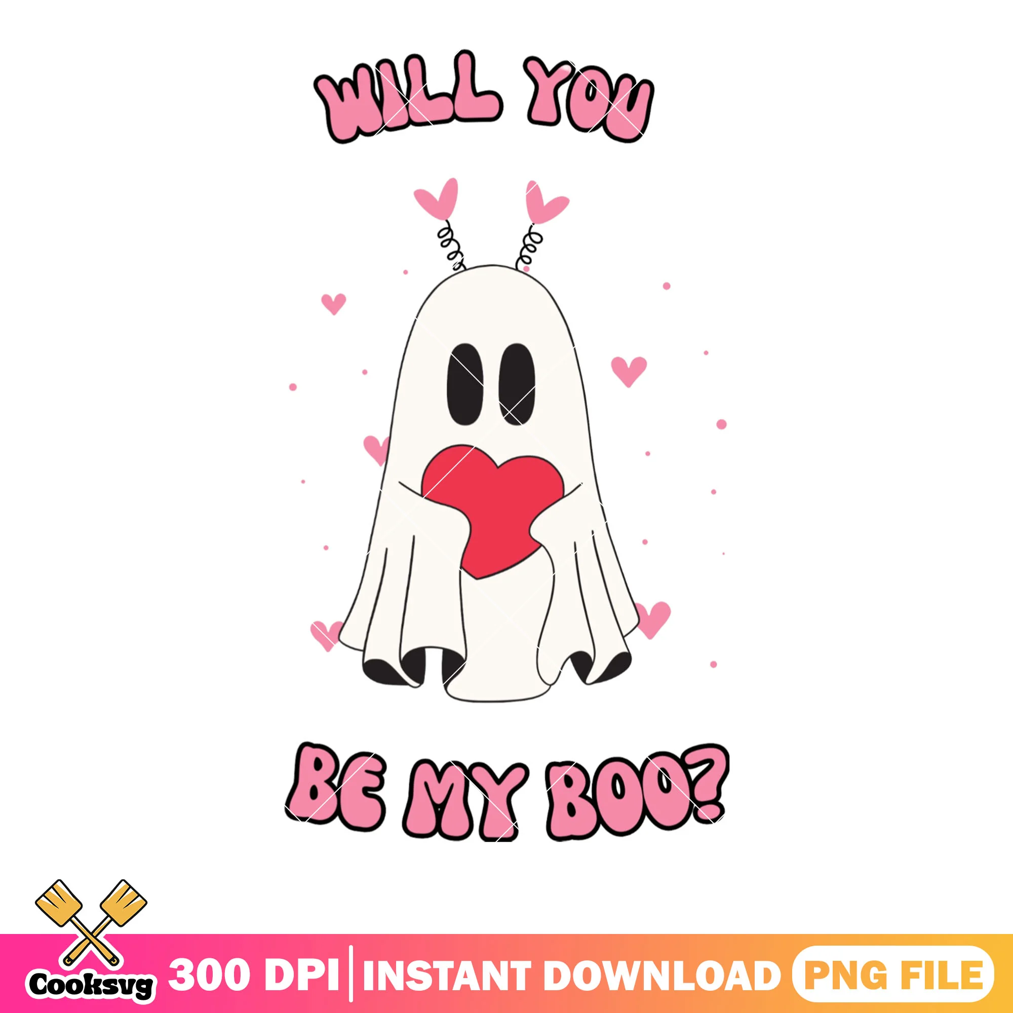Ghost costume valentine png, valentine spirit png, valentines vibes png