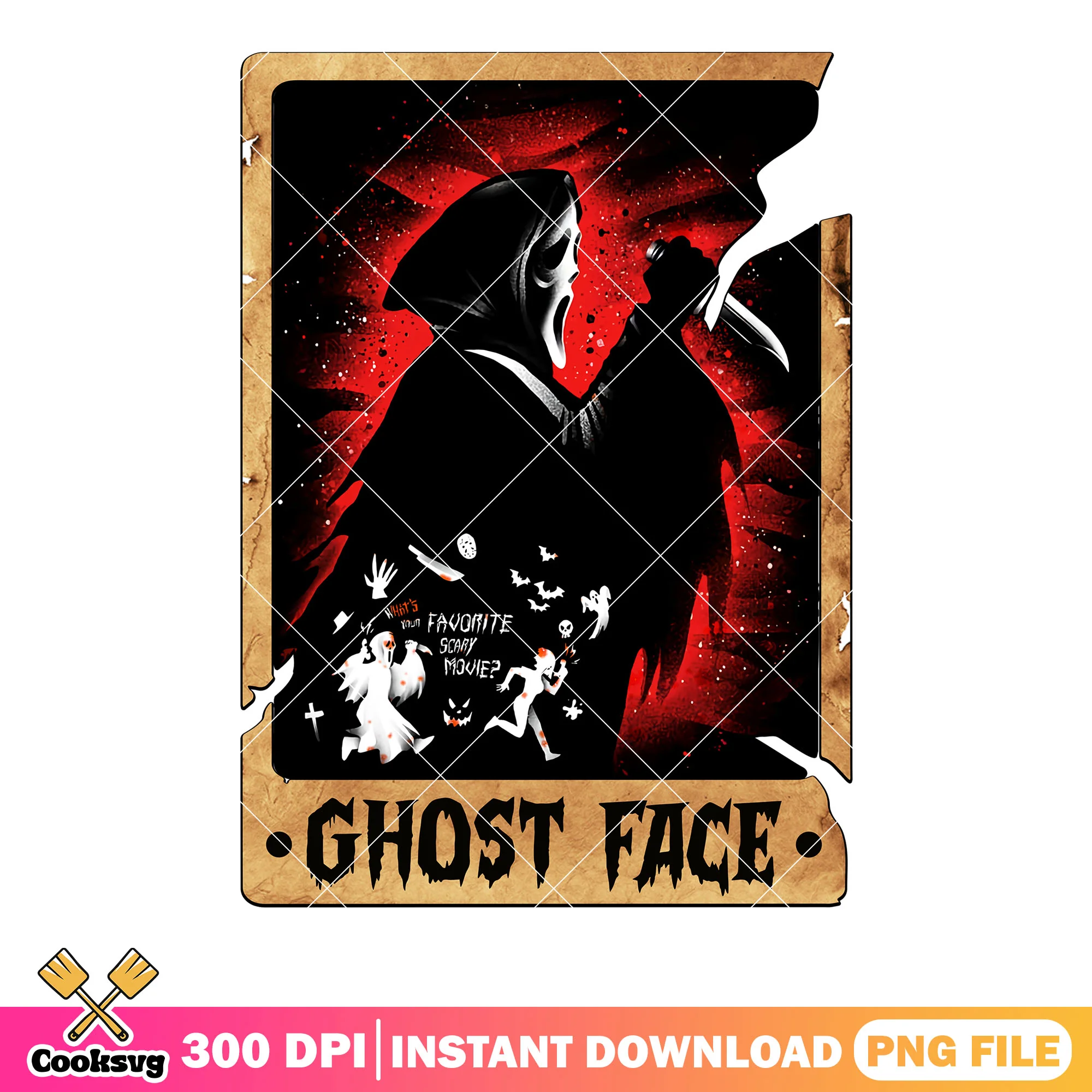 Ghost face spooky png, scream movies png, scary face png,