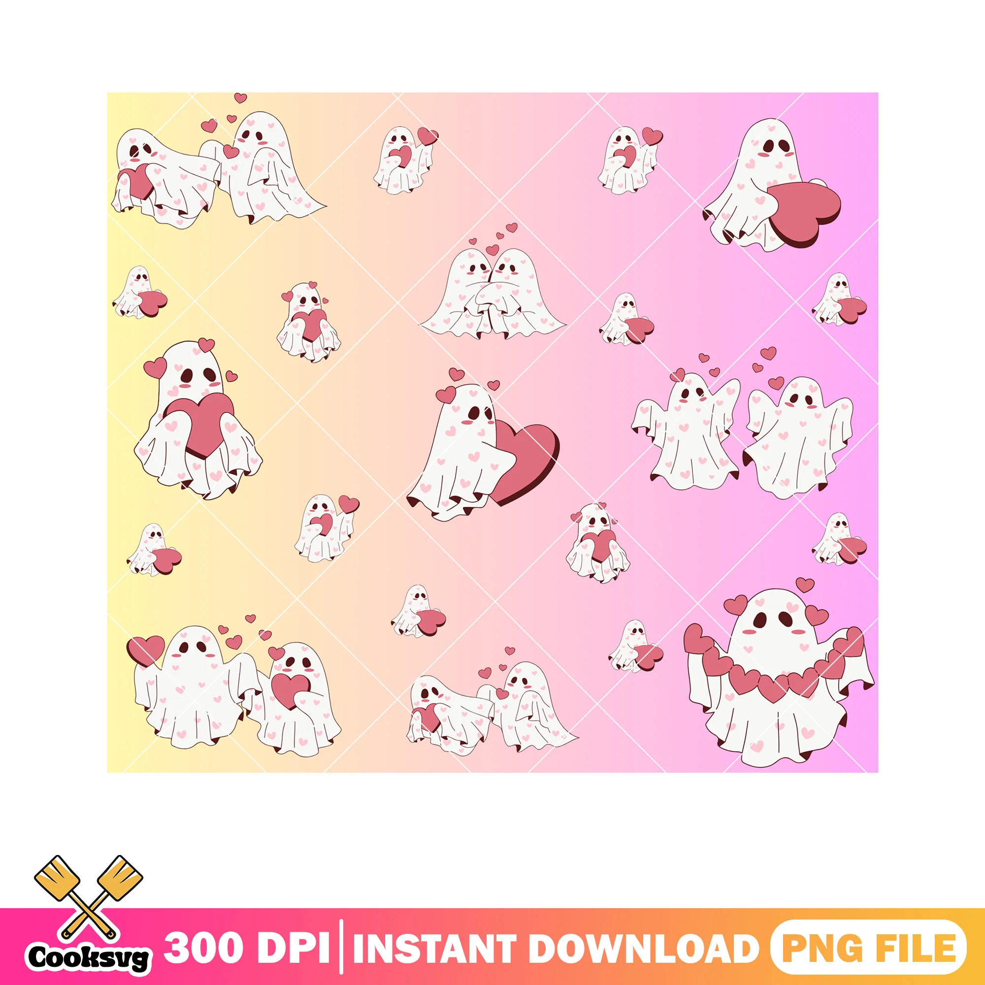 Ghost spirit valentine png, valentine spirit png, love vibes png