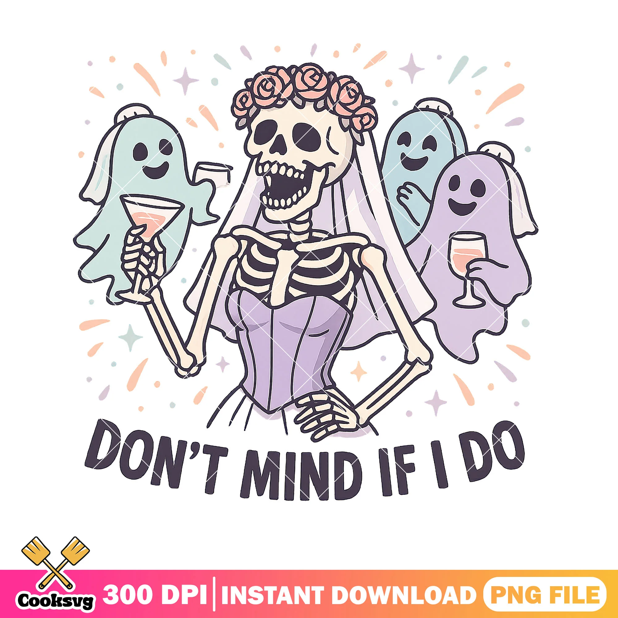 Ghostly wedding fun png, wedding fun png, bride art png