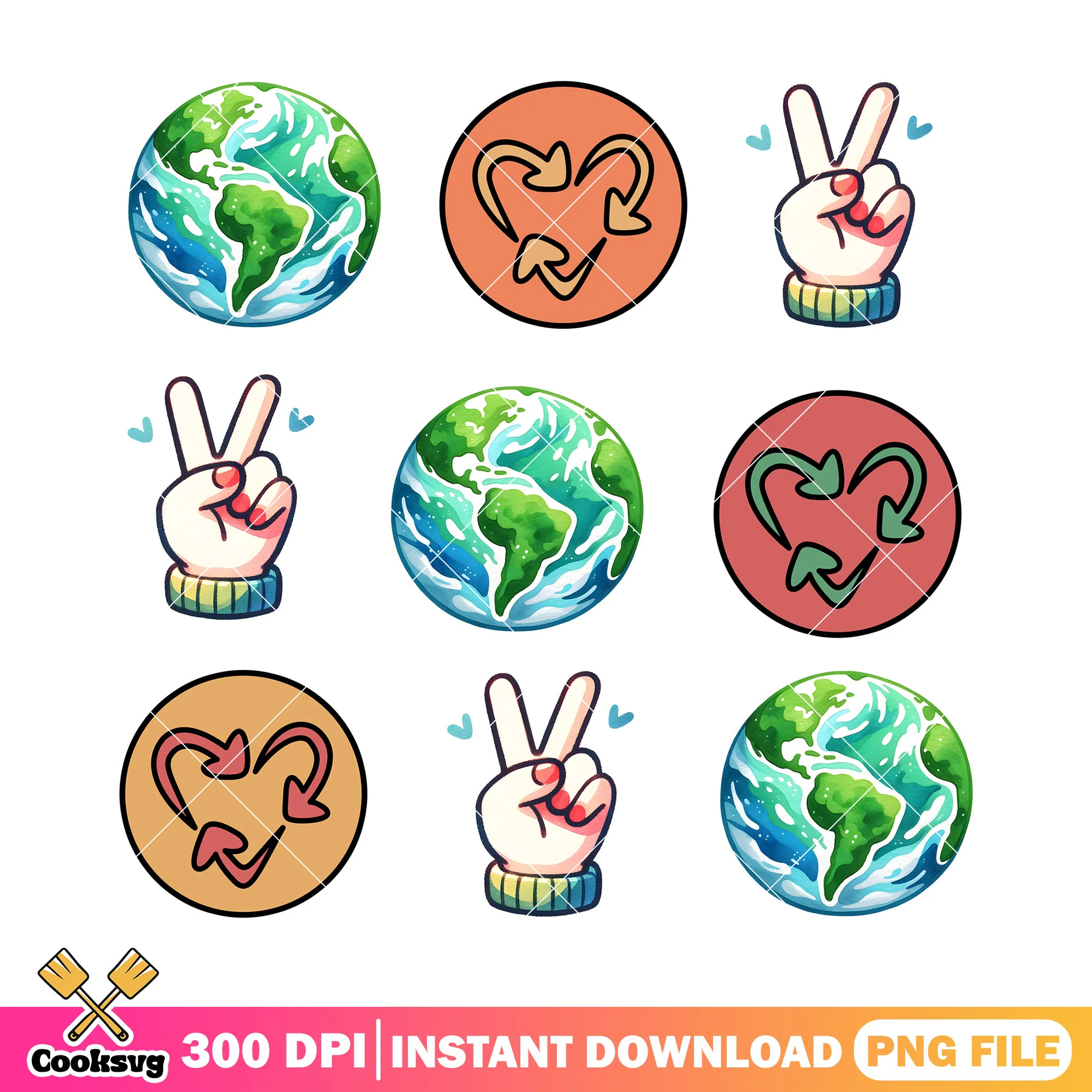 Global earth peace symbol designz png, earth day crafts png