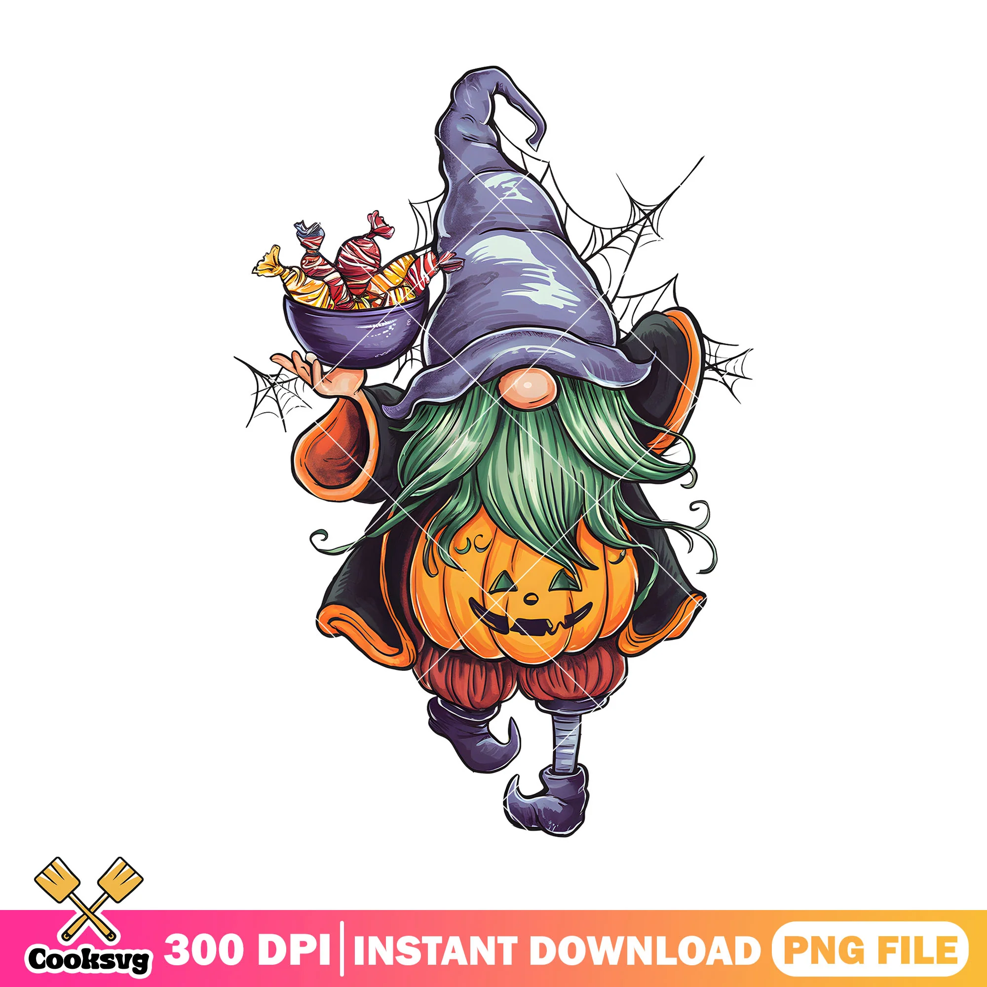 Gnome pumpkin costume png, halloween cutome png, halloween png