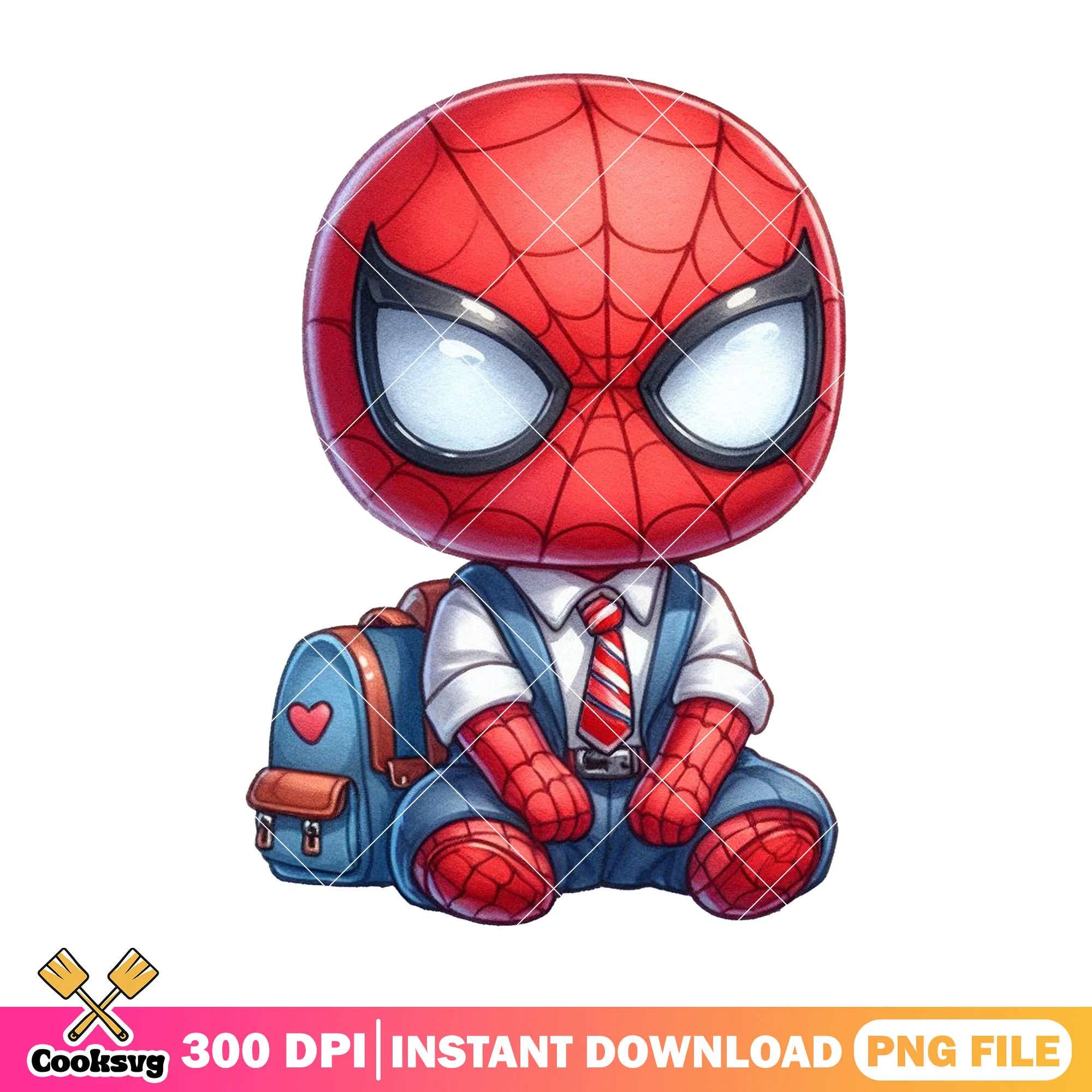 Going school spider man png, art marvel png, back to school png