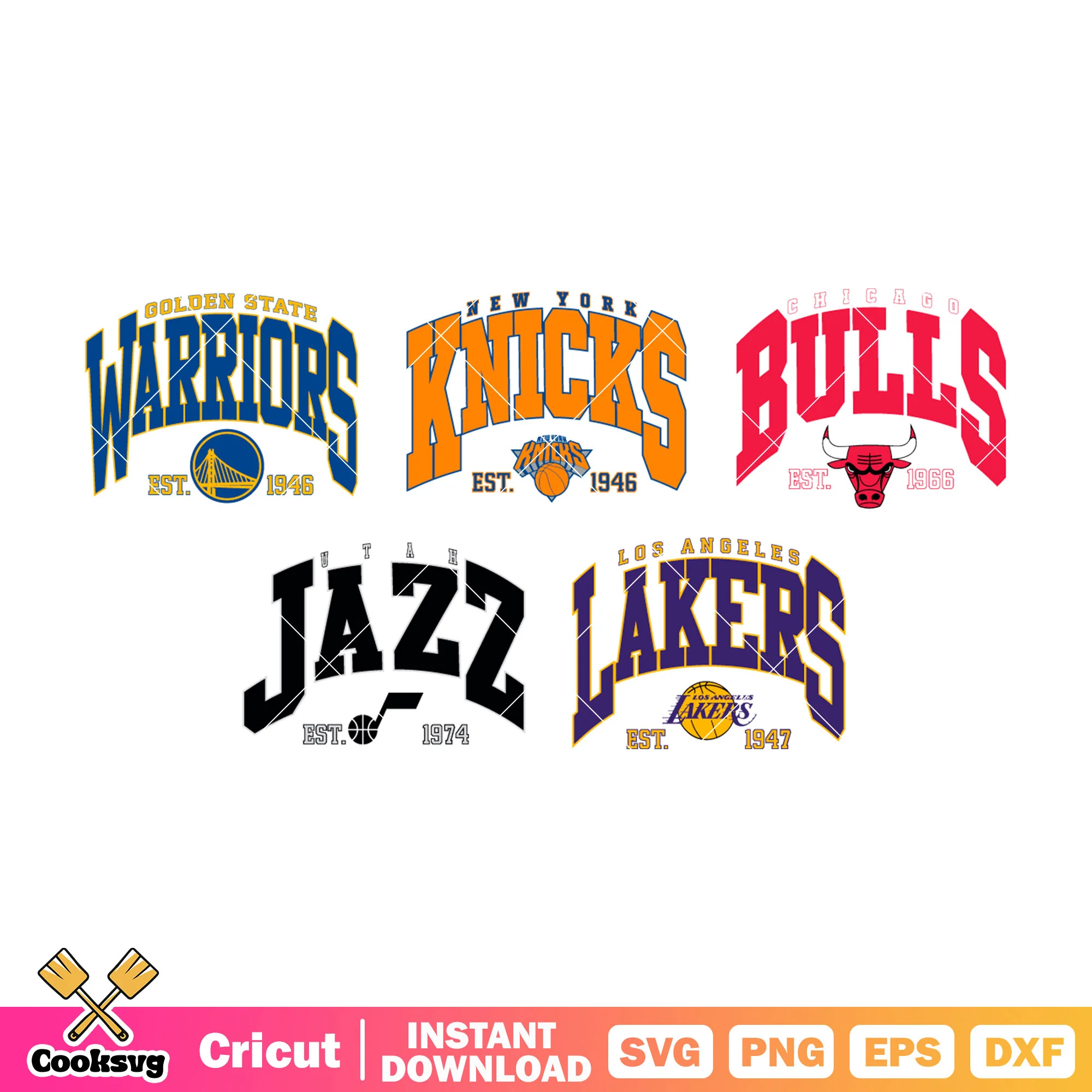 Golden State Warriors est 1946 bundle svg, nba teams svg