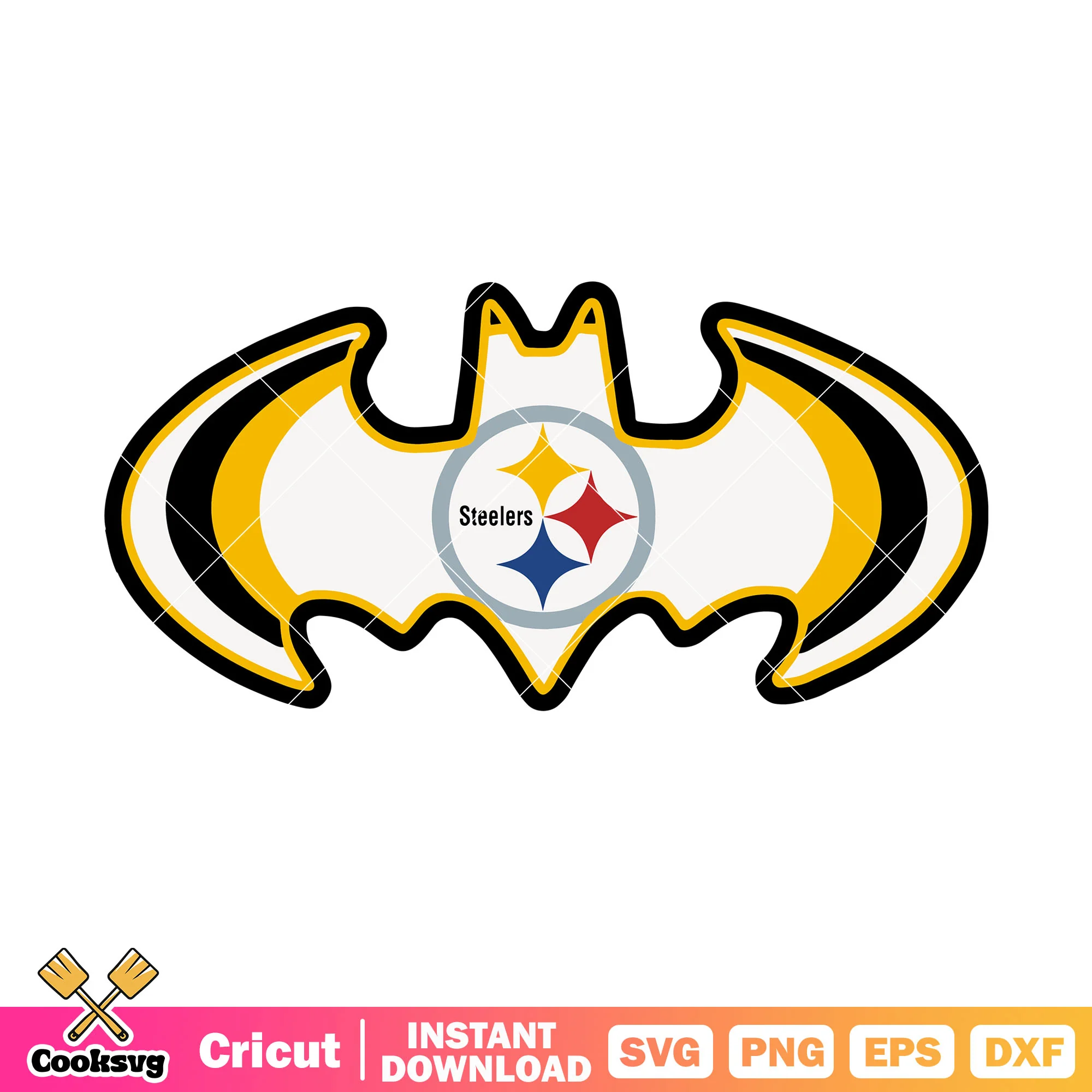 Golden steelers logo svg, batman svg, pittsburgh steelers svg