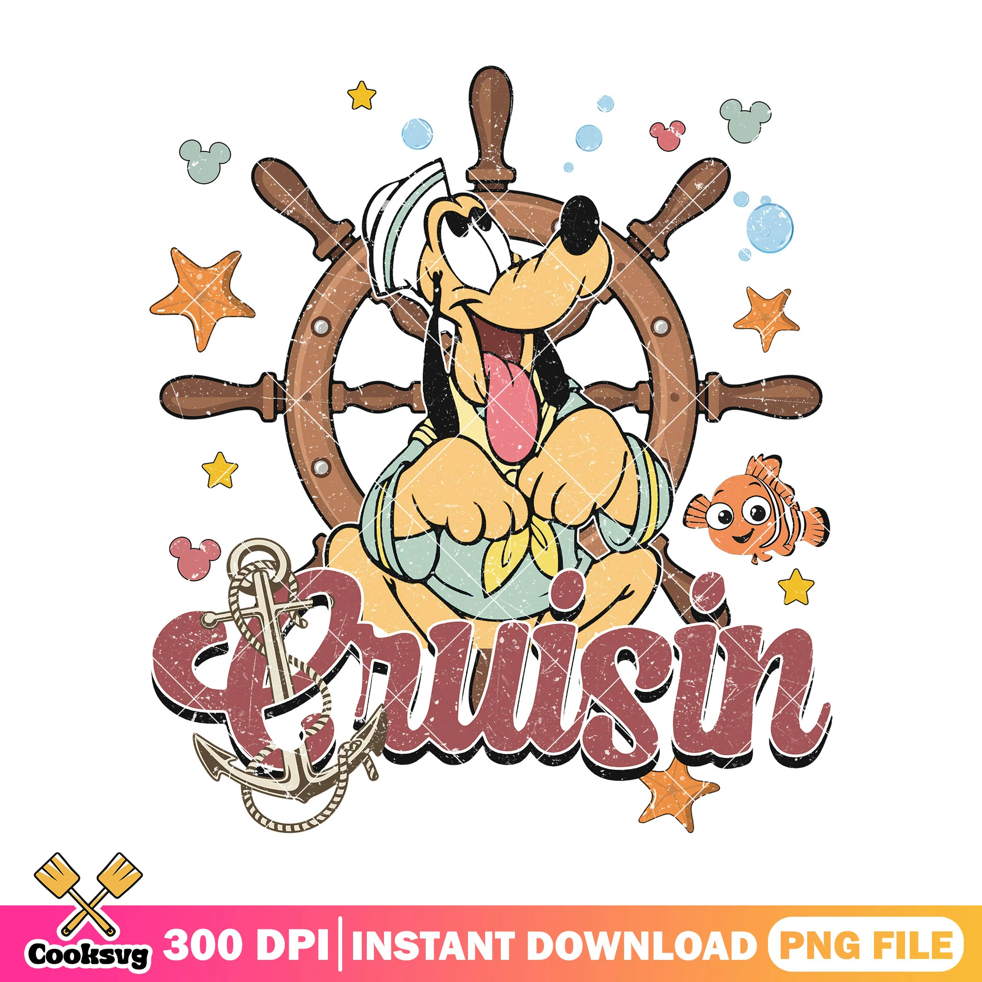 Goofy dog cruisin png, disney cruise png, goofy dog png