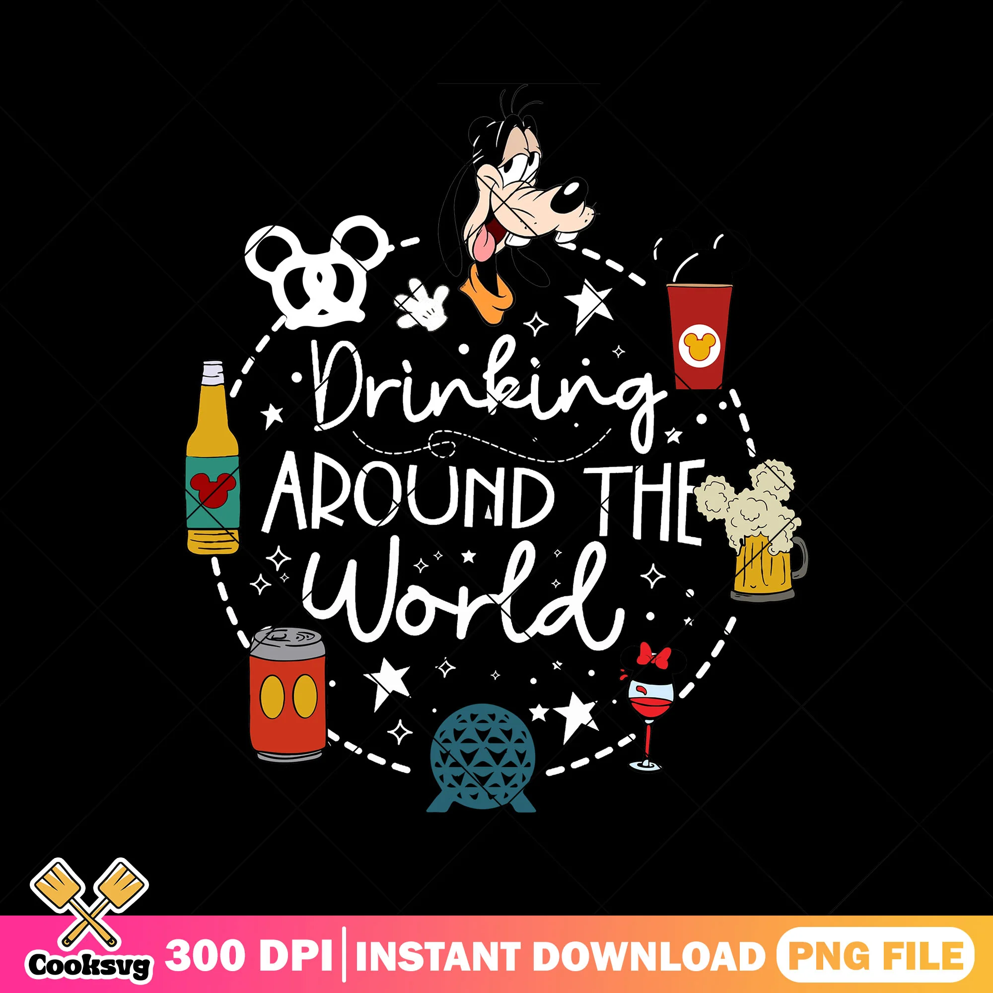 Goofy drink world png, mickey and goofy png, walt disney png
