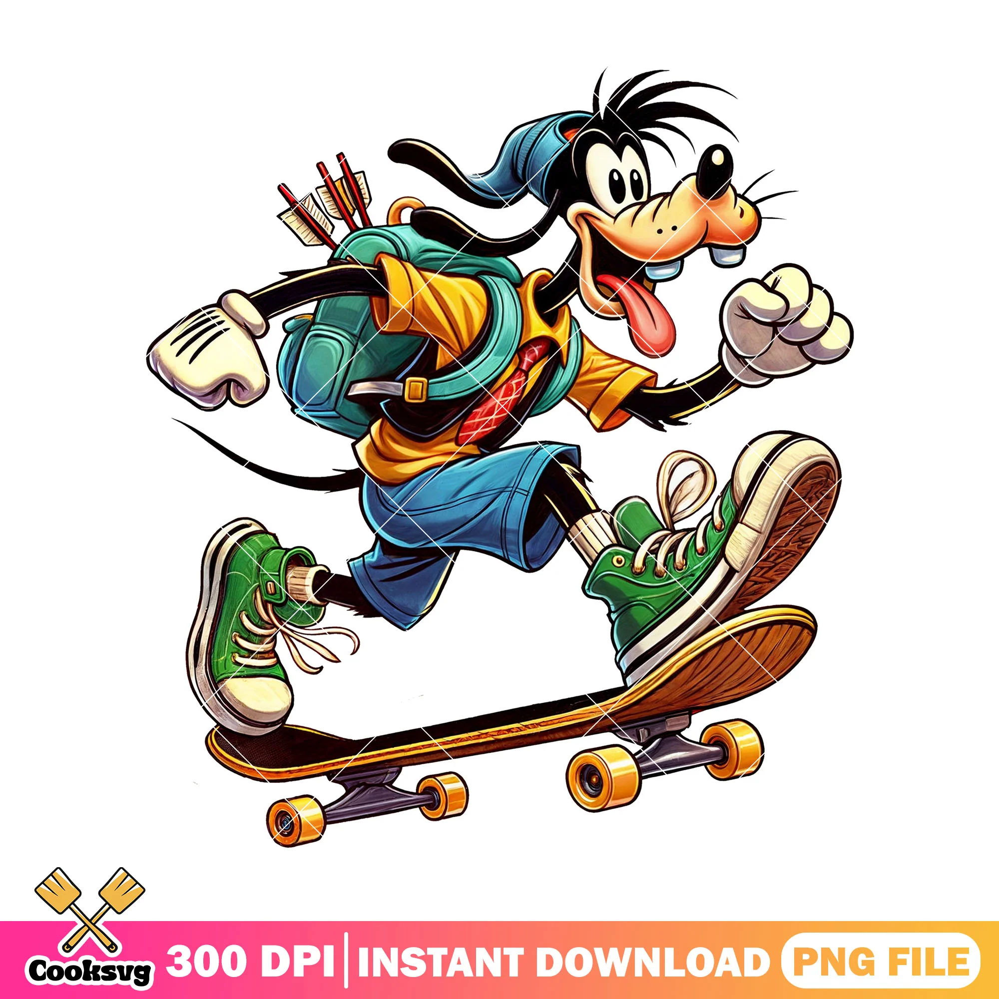 Goofy going school png, goofy dog png, welcome back to school png