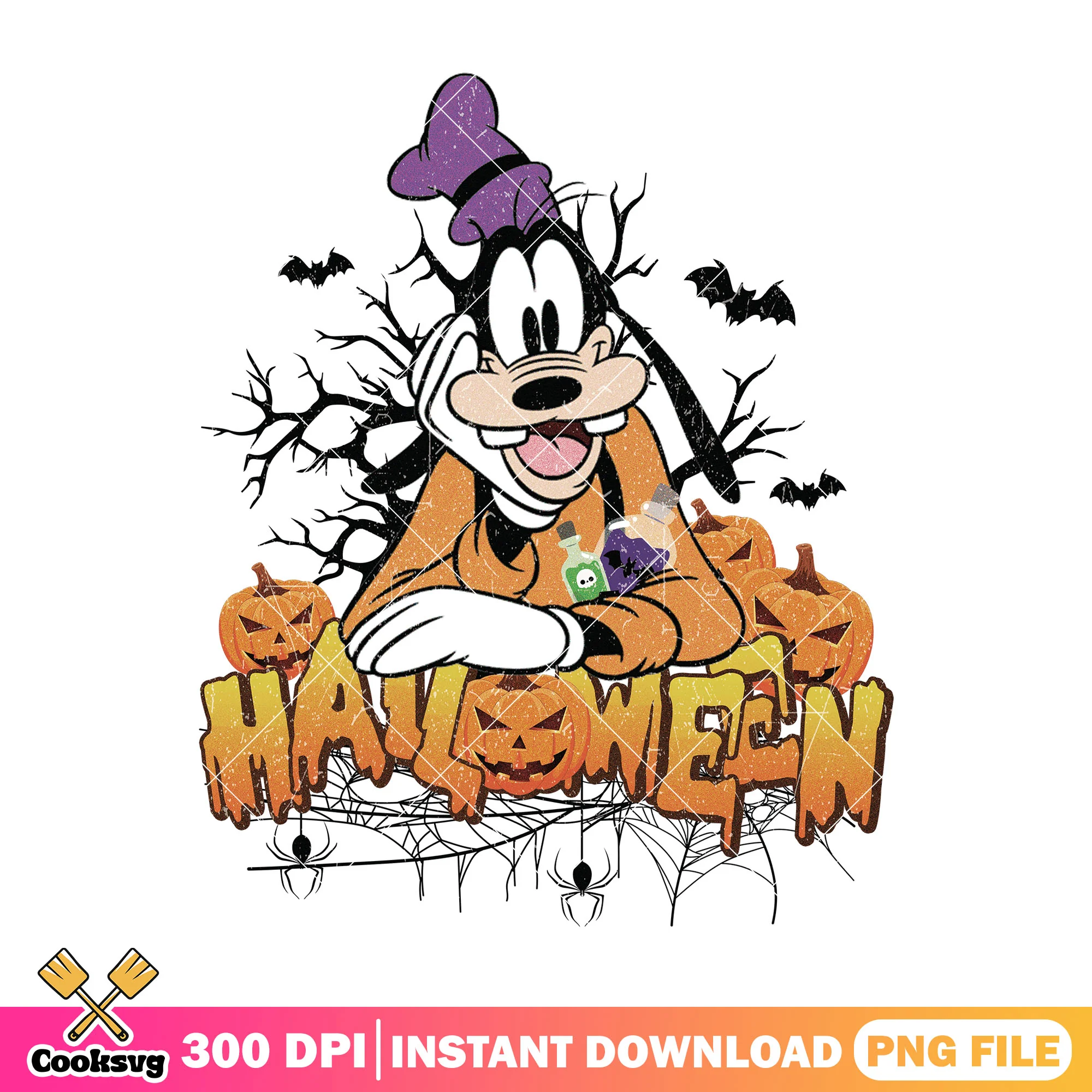Goofy halloween art png, goofy from mickey mouse png, goofy disney png