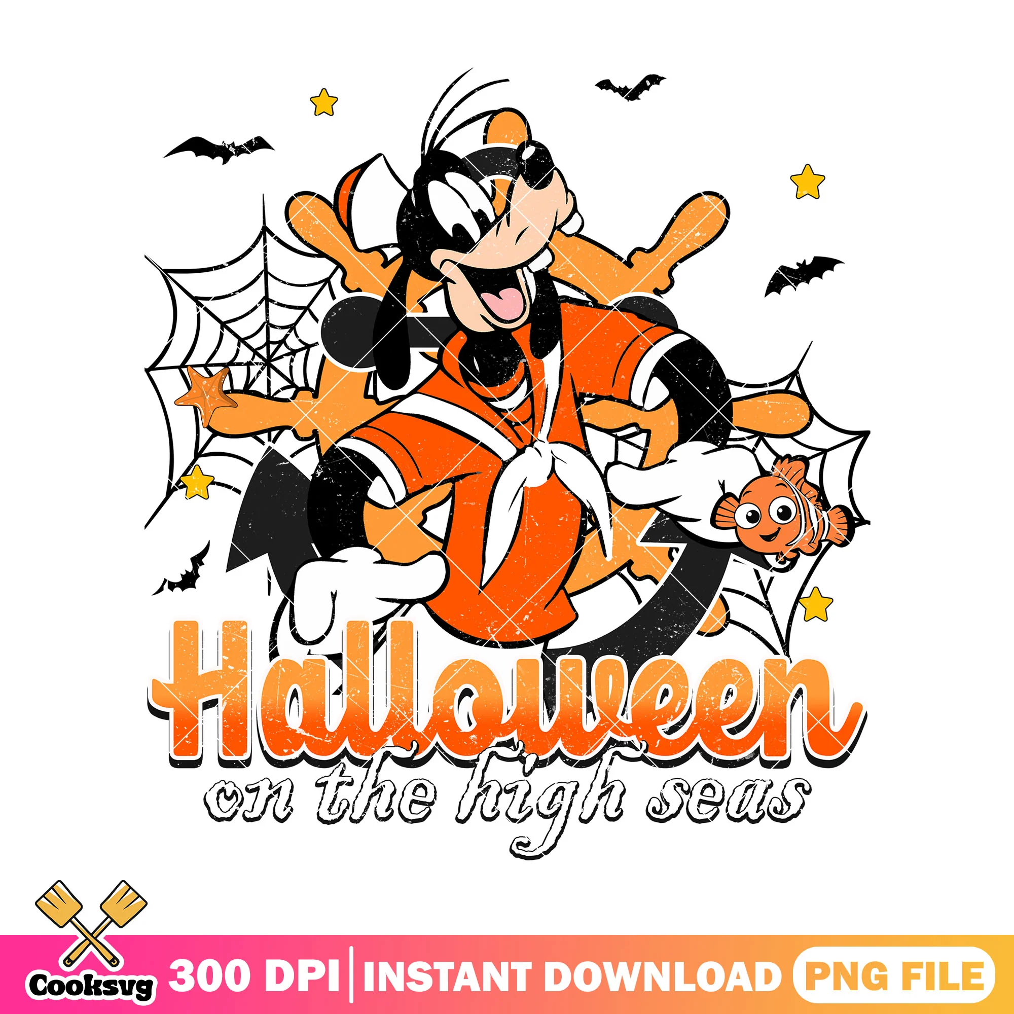 Goofy on the high seas png, halloween cartoon png, goofy cute png