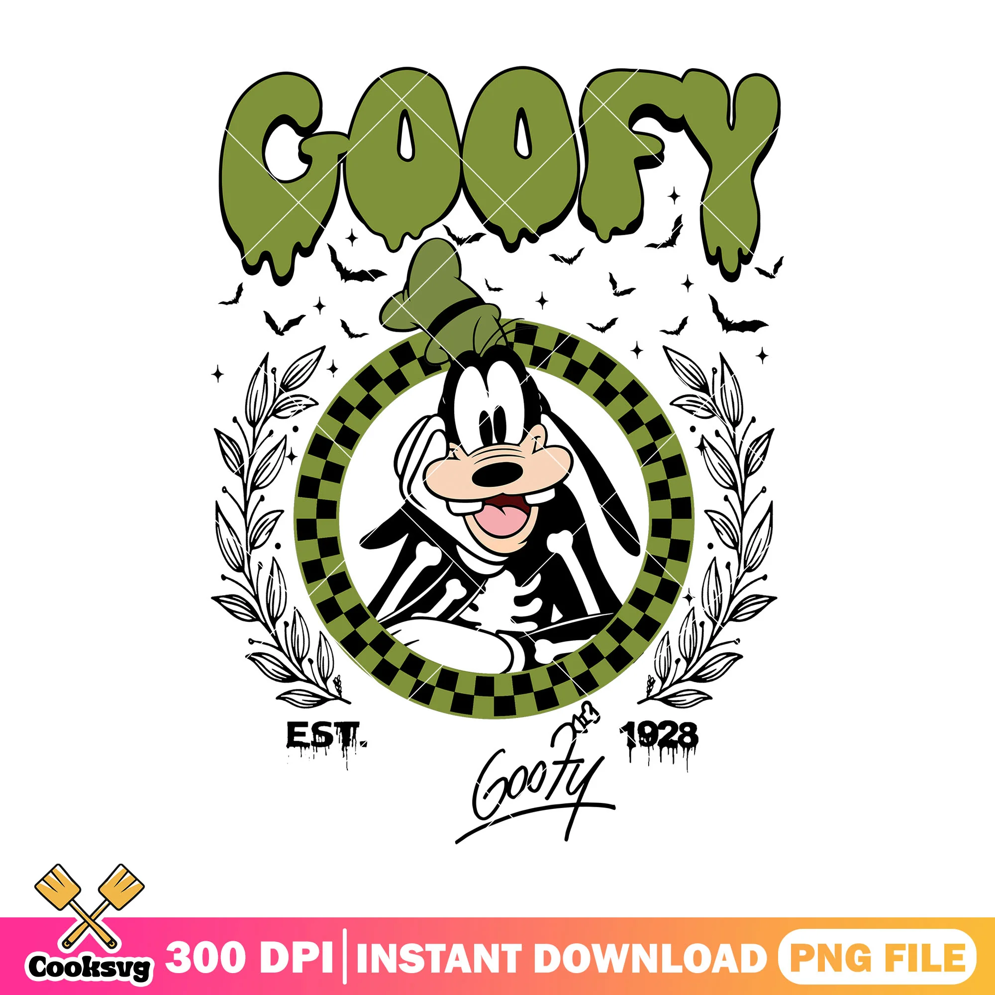 Goofy skeleton est 1928 png, disney halloween png, goofy disney png