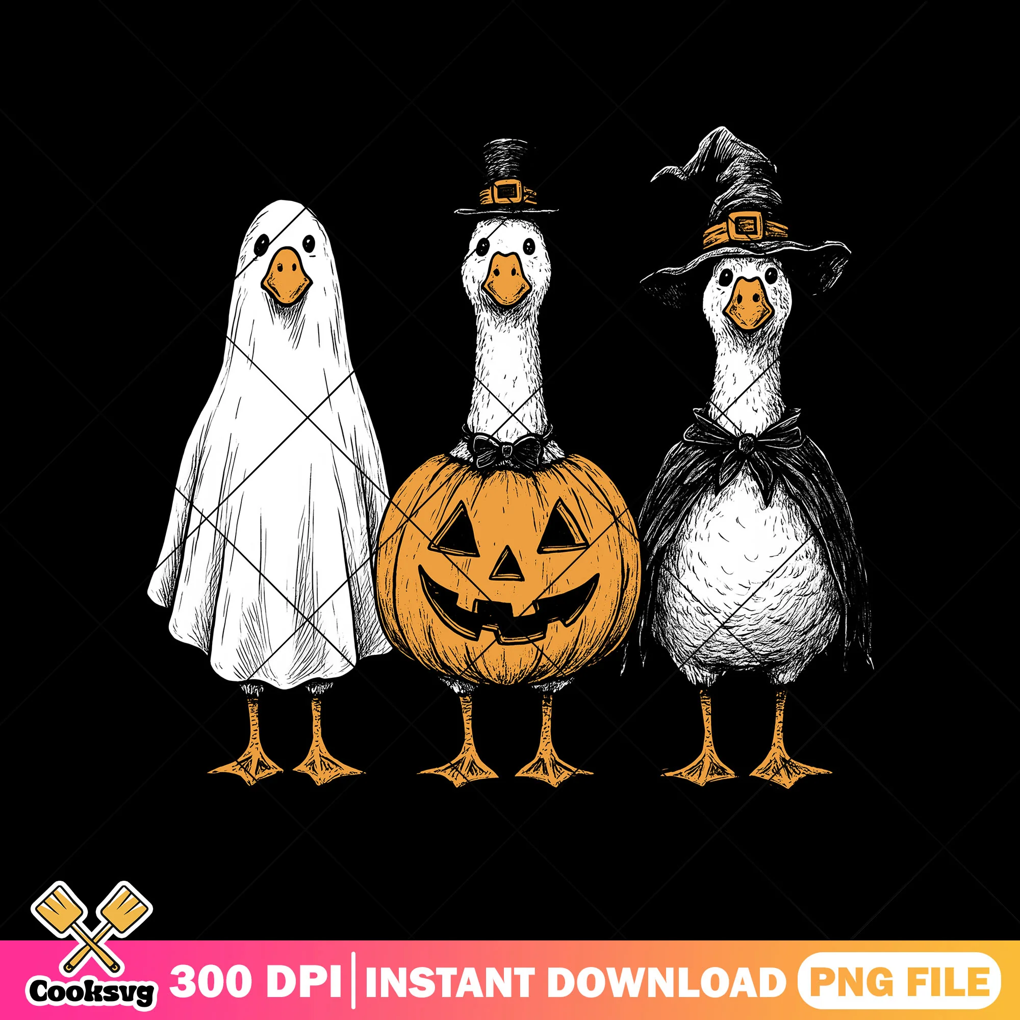 Goose spooky custome png, halloween custome png, goose band png