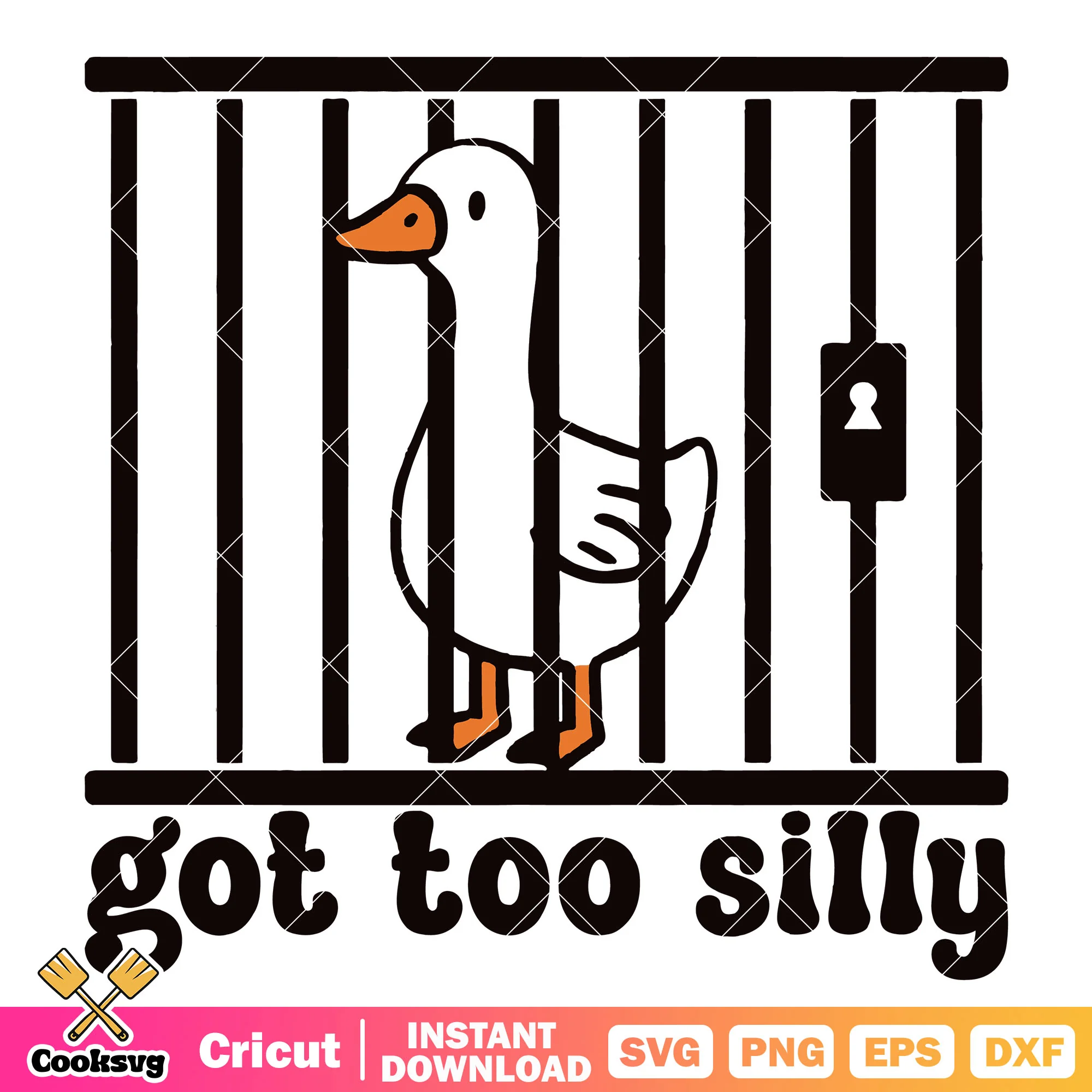 Got too silly goose duck svg, i got too silly meme svg