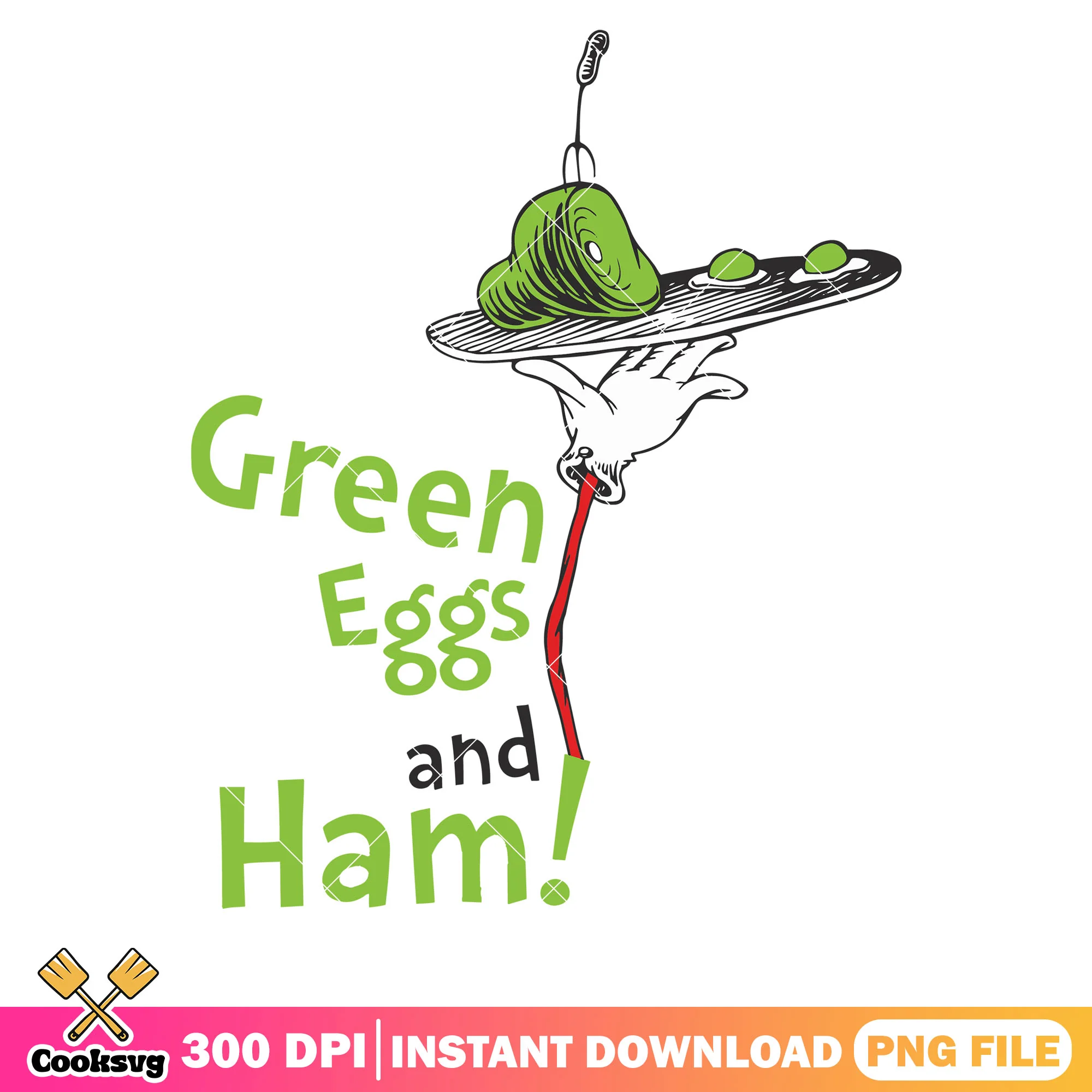 Green eggs and ham dr seuss hand png, green eggs and ham png