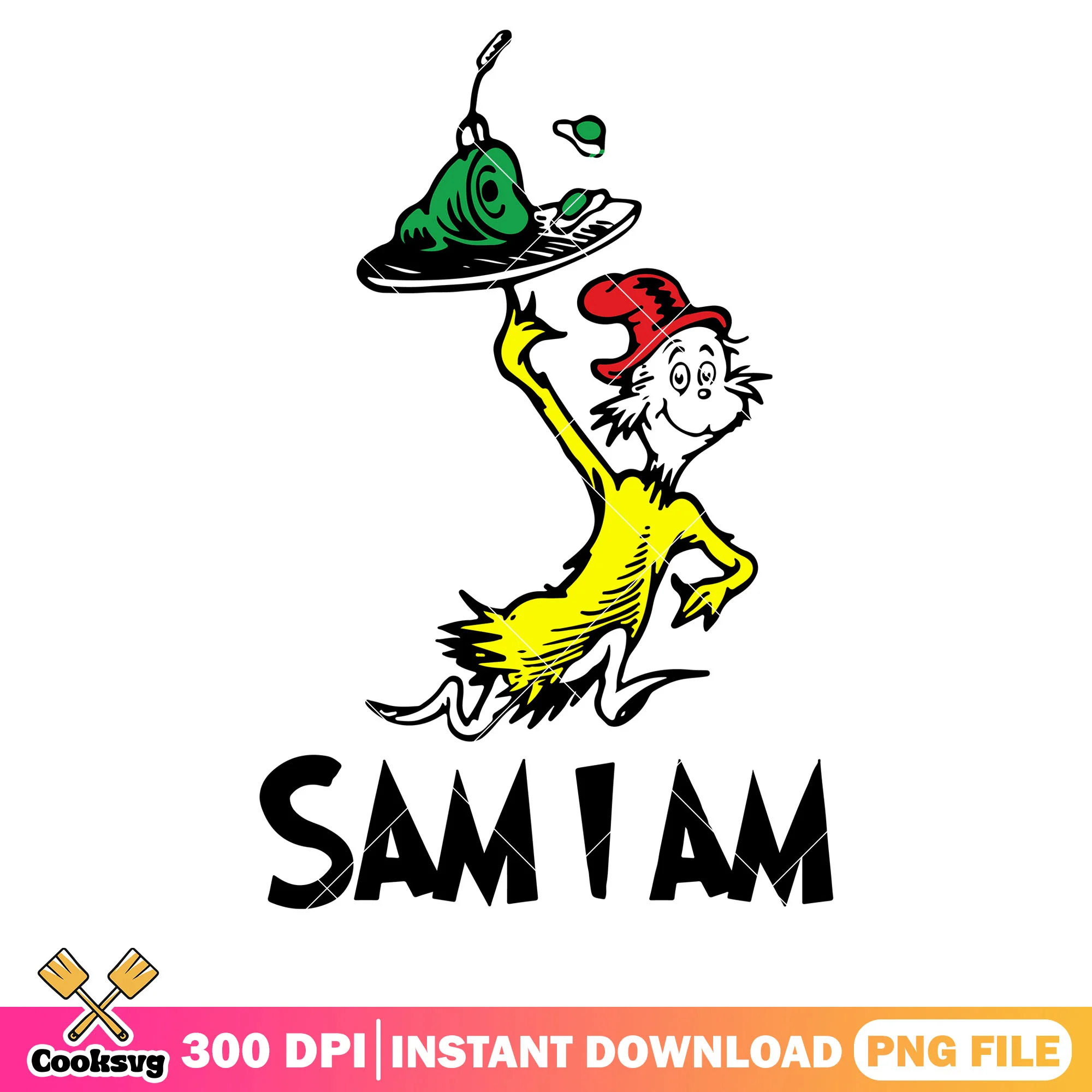 Green eggs ham saw I am png, green eggs and ham png, dr seuss png