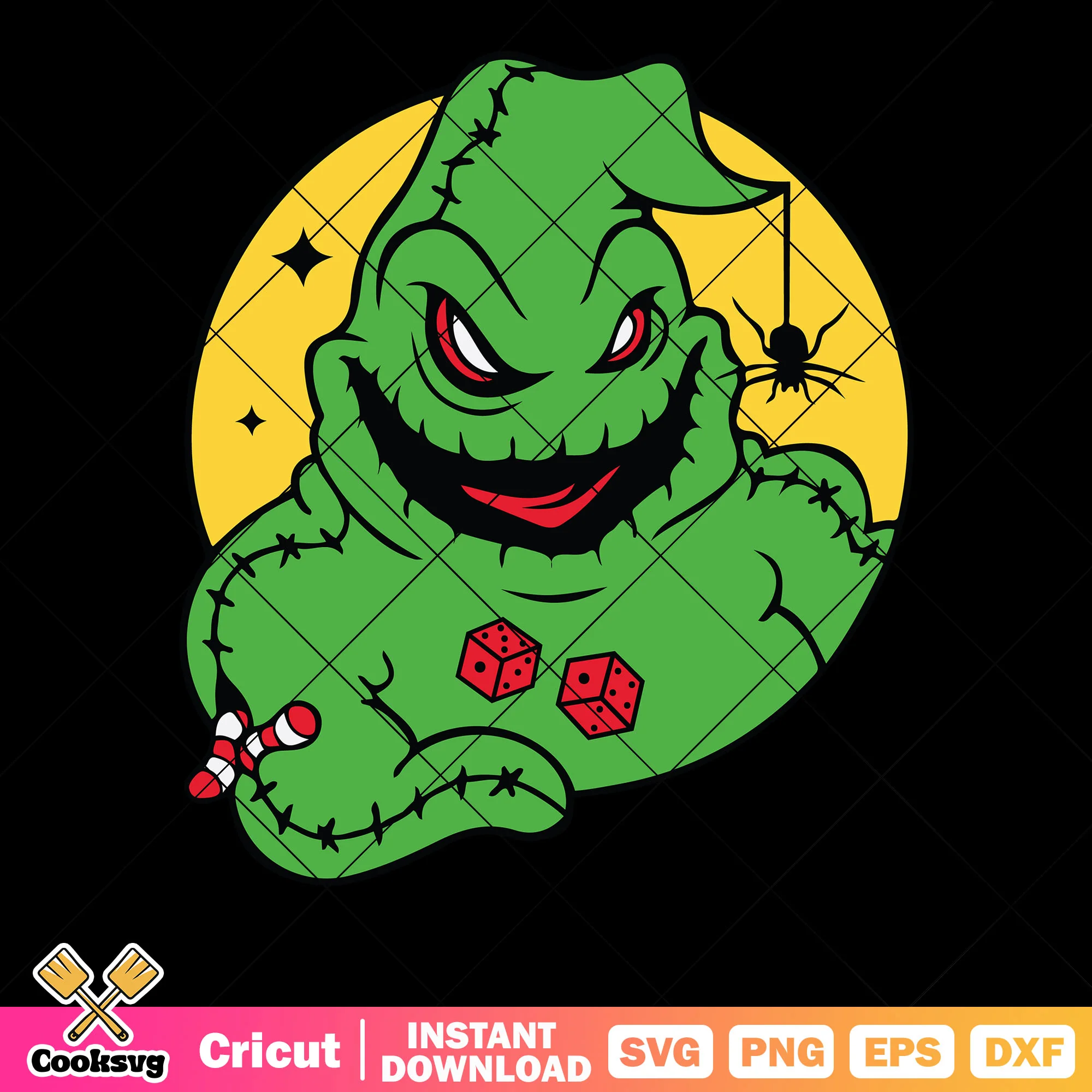 Green mummy red dice svg, scary spider svg, starry night svg