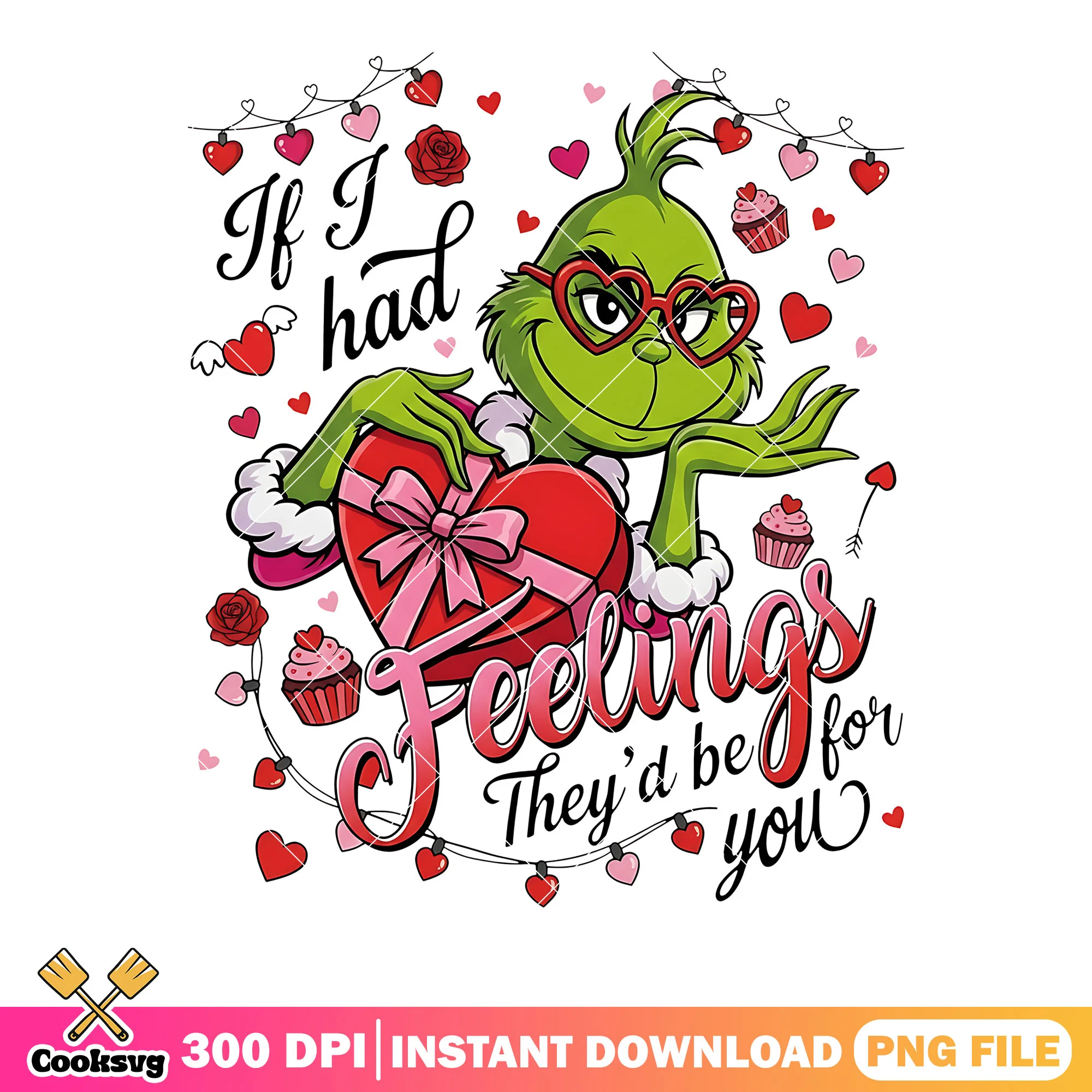 Grinch valentine png,festival png,disney characters png