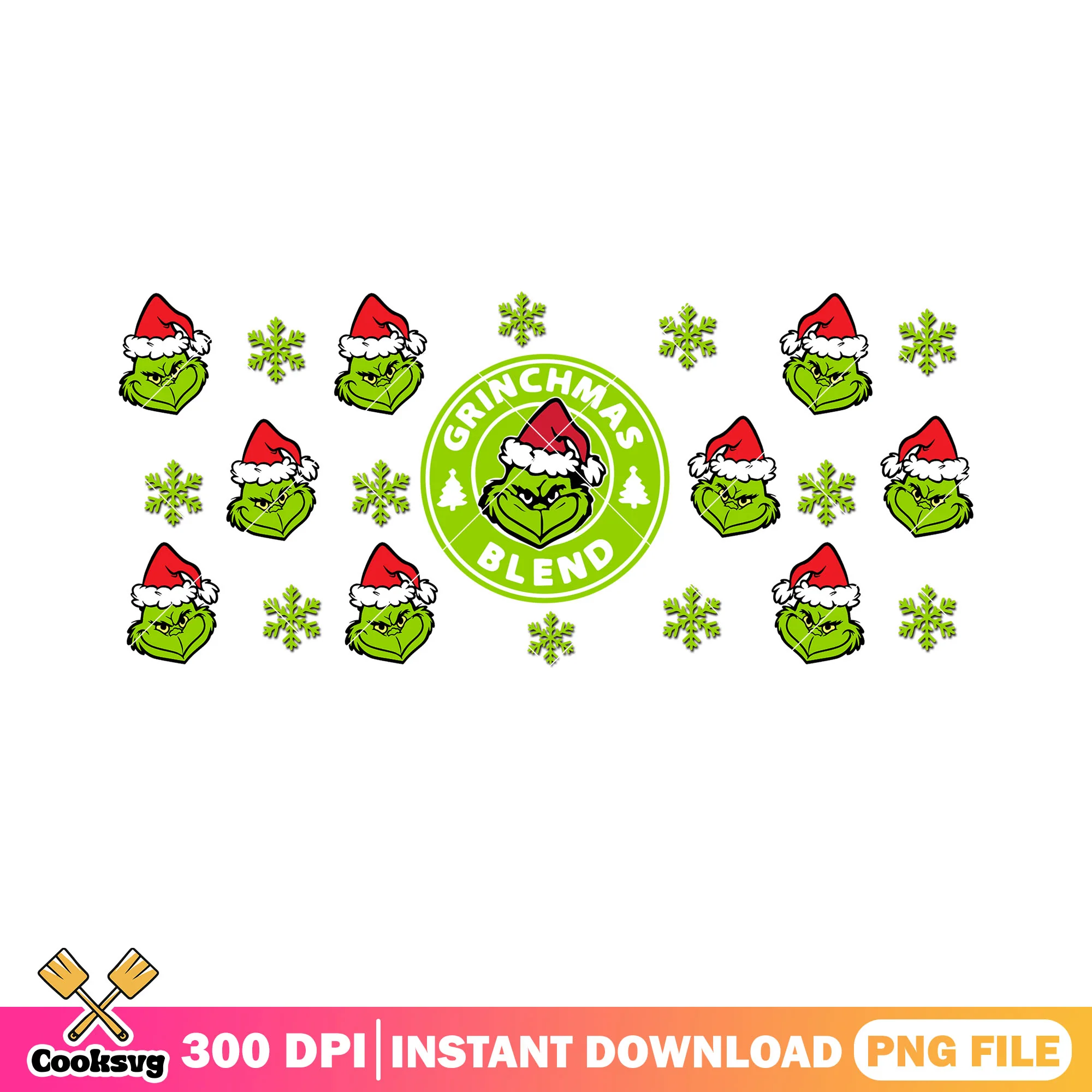 Grinchmas blend png, snowflake png, merry christmas png
