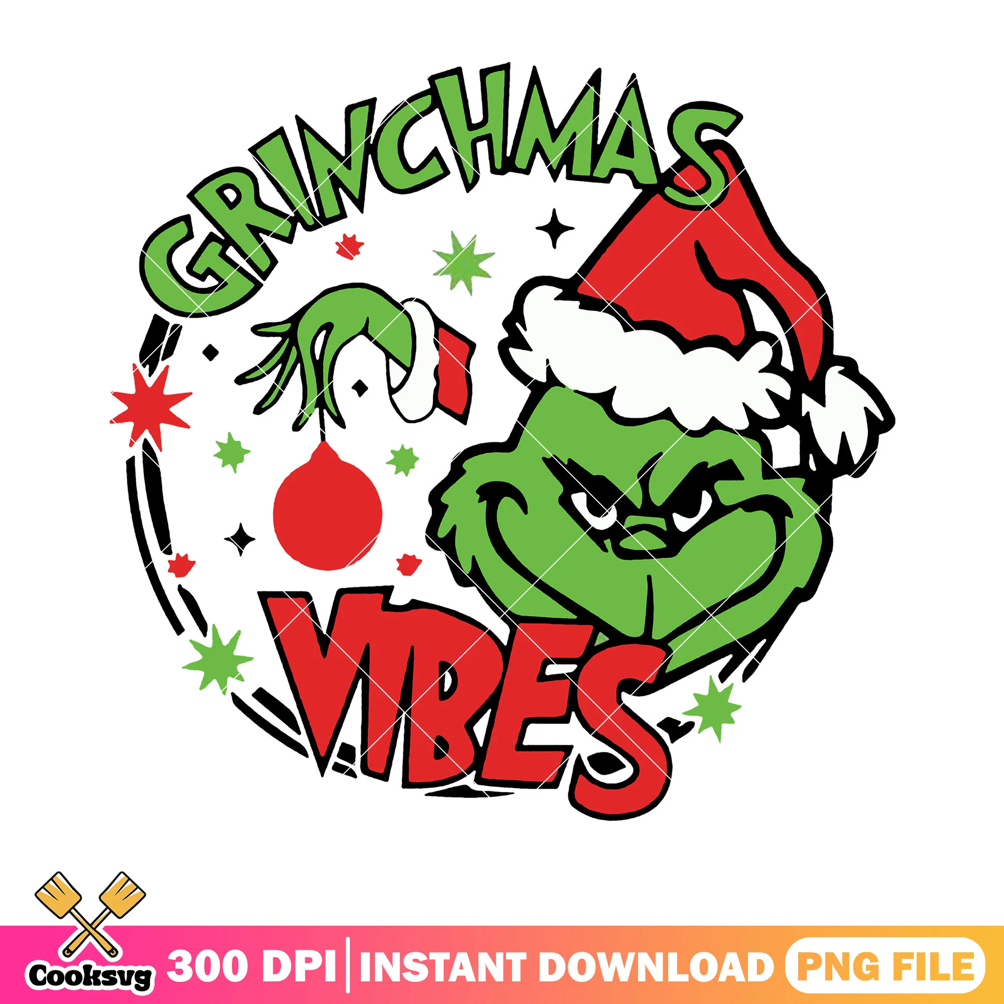 Grinchmas vibes starry night png, grinchmas png, christmas snow png