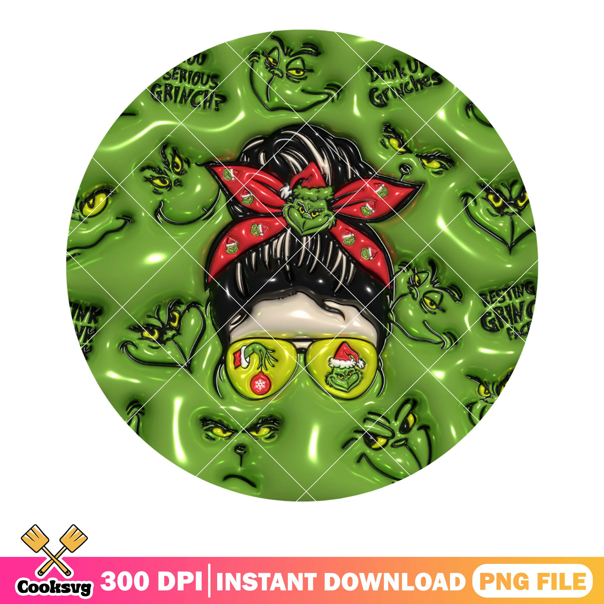 Grinchy is all of my eyes png, christmas cookies png, noel png