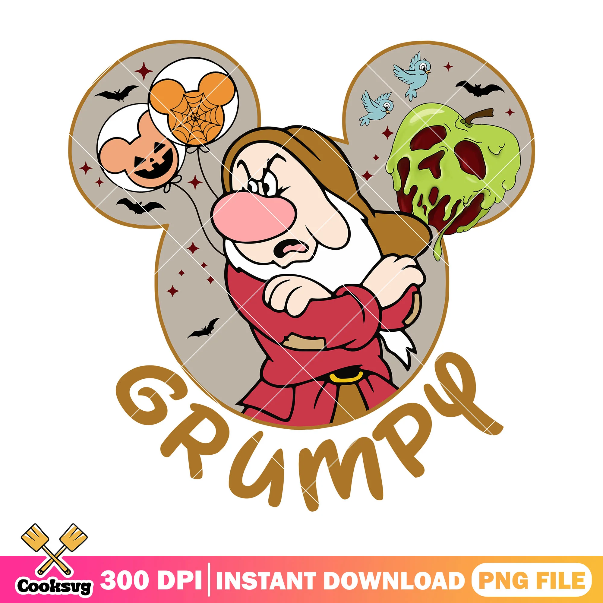 Grumpy dwarf design png, grumpy dwarfs png, snow white png