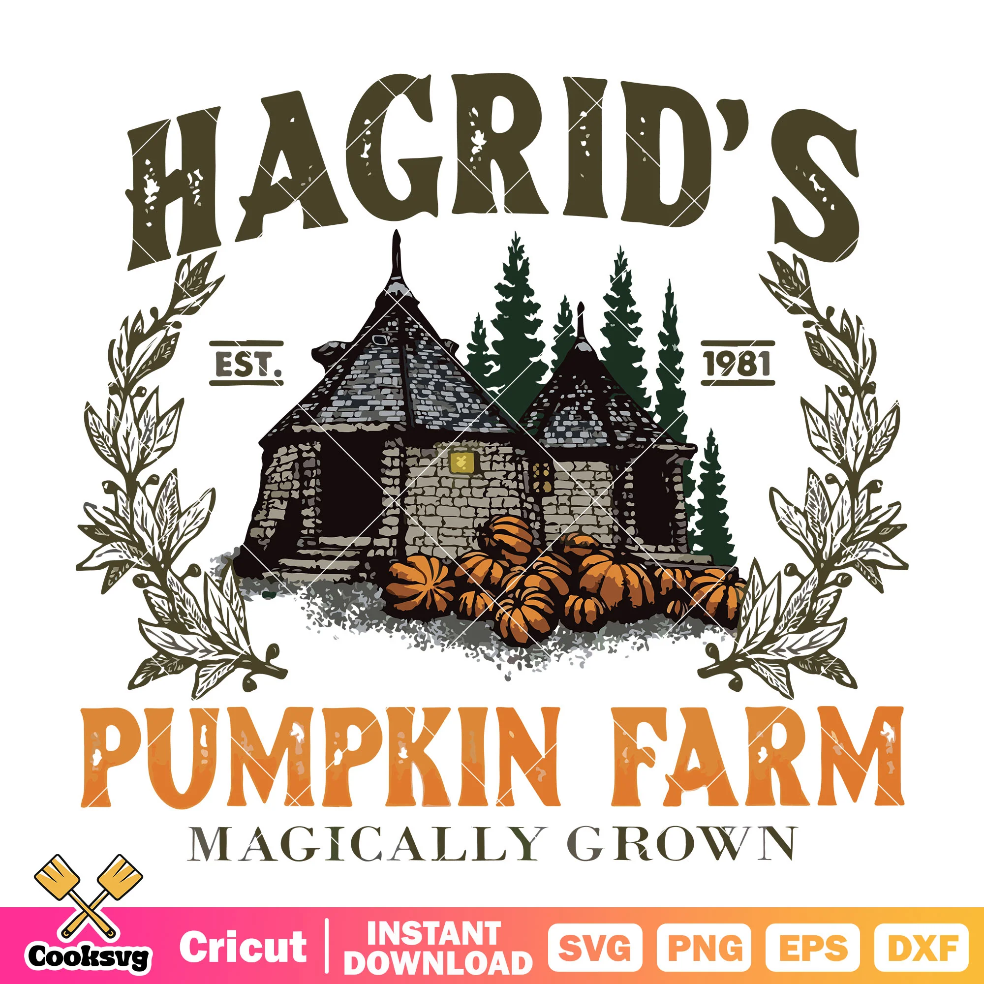 Hagrids pumpkin farm est svg, pumpkin farm svg, pumpkin vibes svg