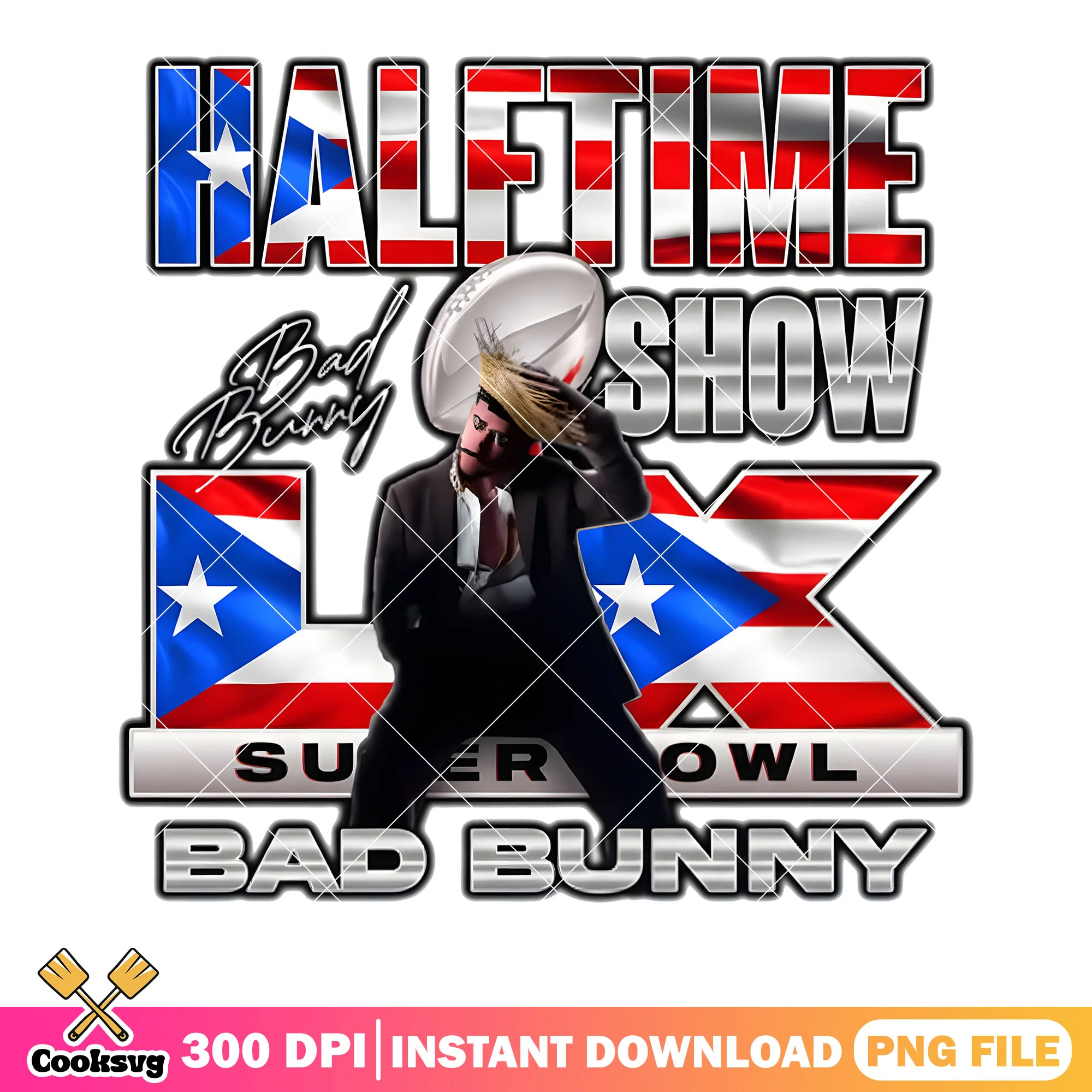 Halftime show bad bunny png, halftime super bowl png, bad bunny png