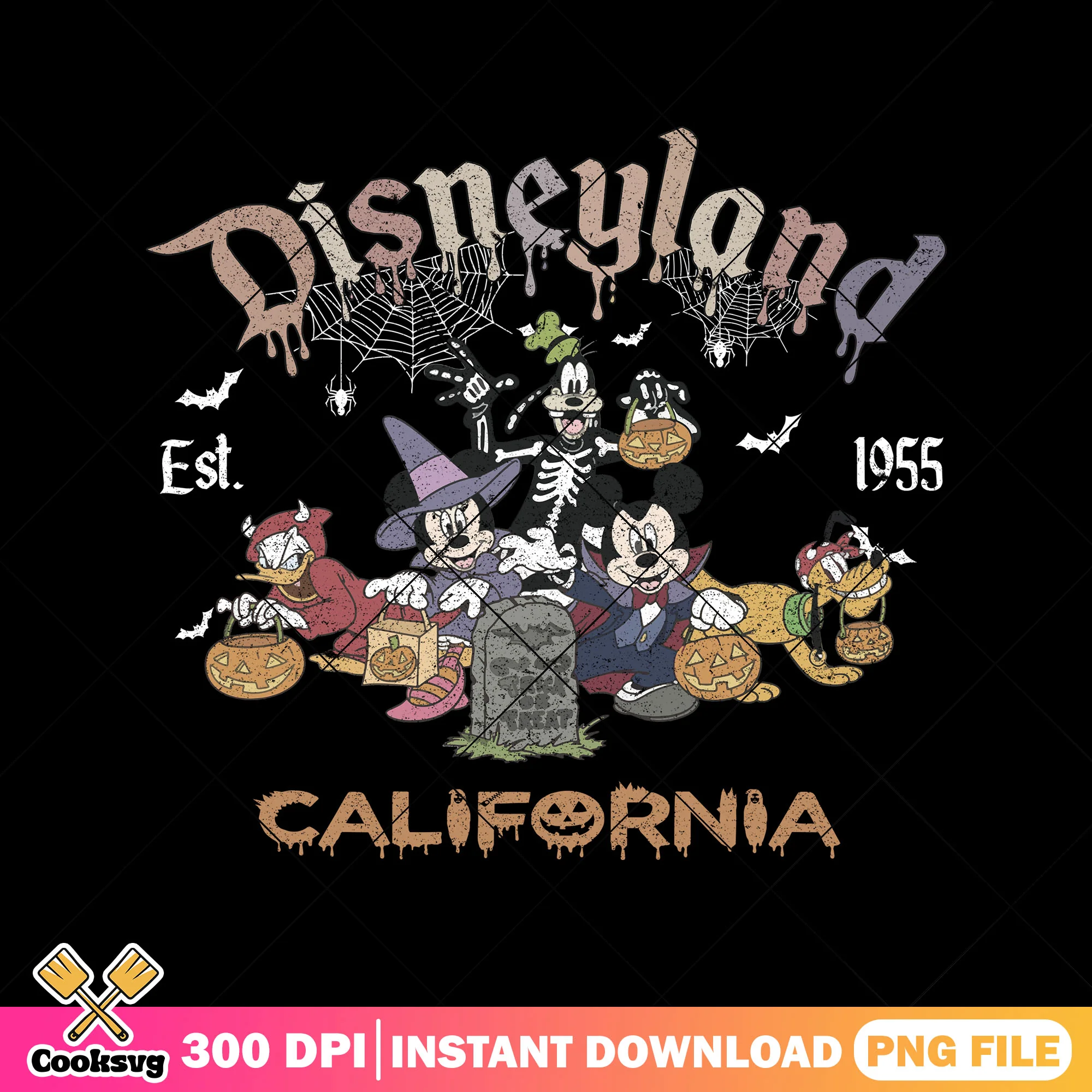 Halloween california 1955 png, disney land png, halloween candy png