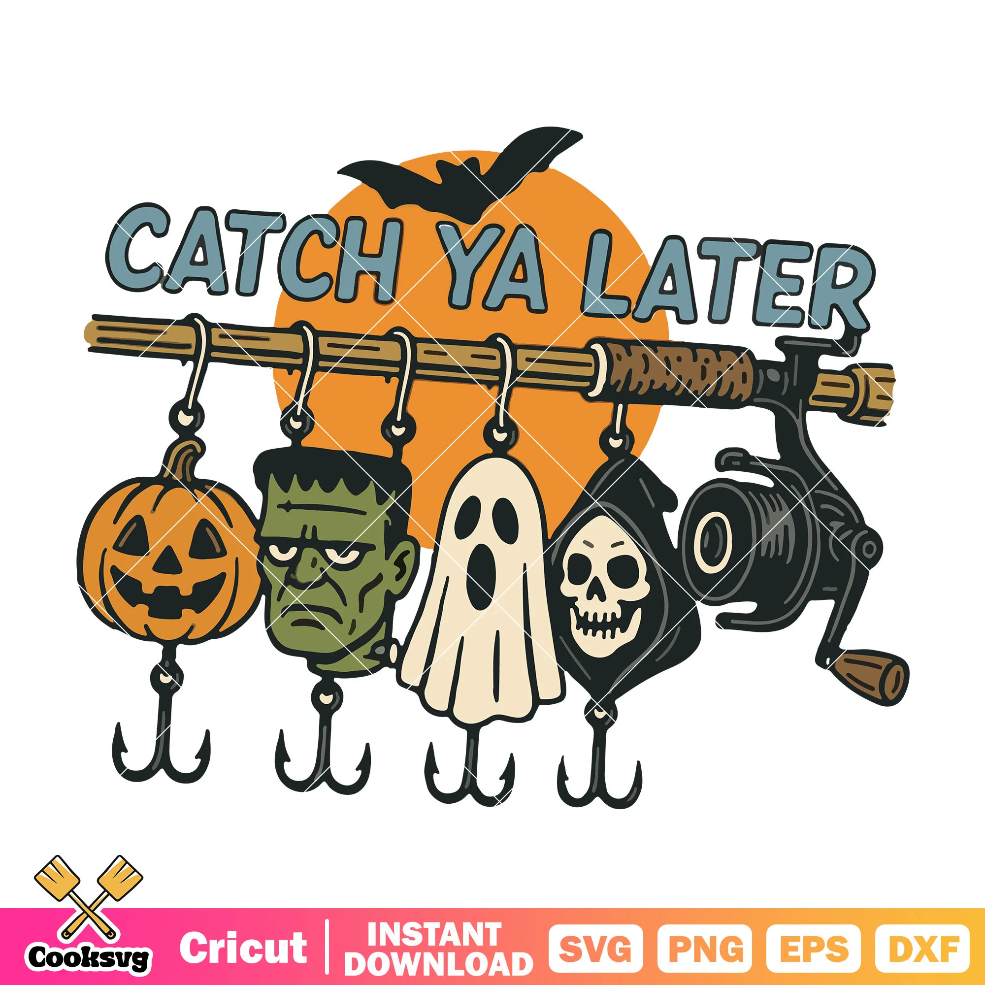 Halloween catch ya later svg, funny halloween svg, funny horror svg