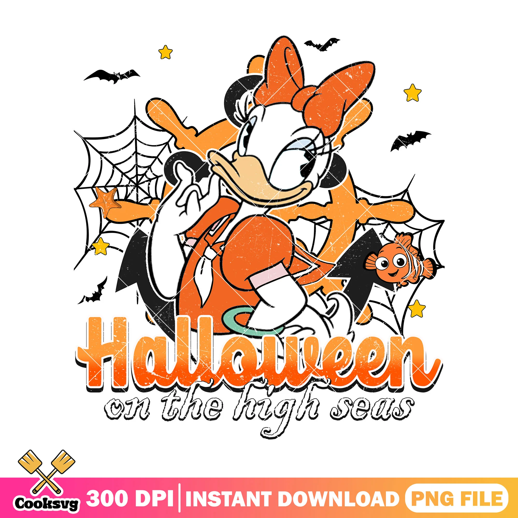 Halloween daisy on high seas png, halloween spirit png, daisy duck png