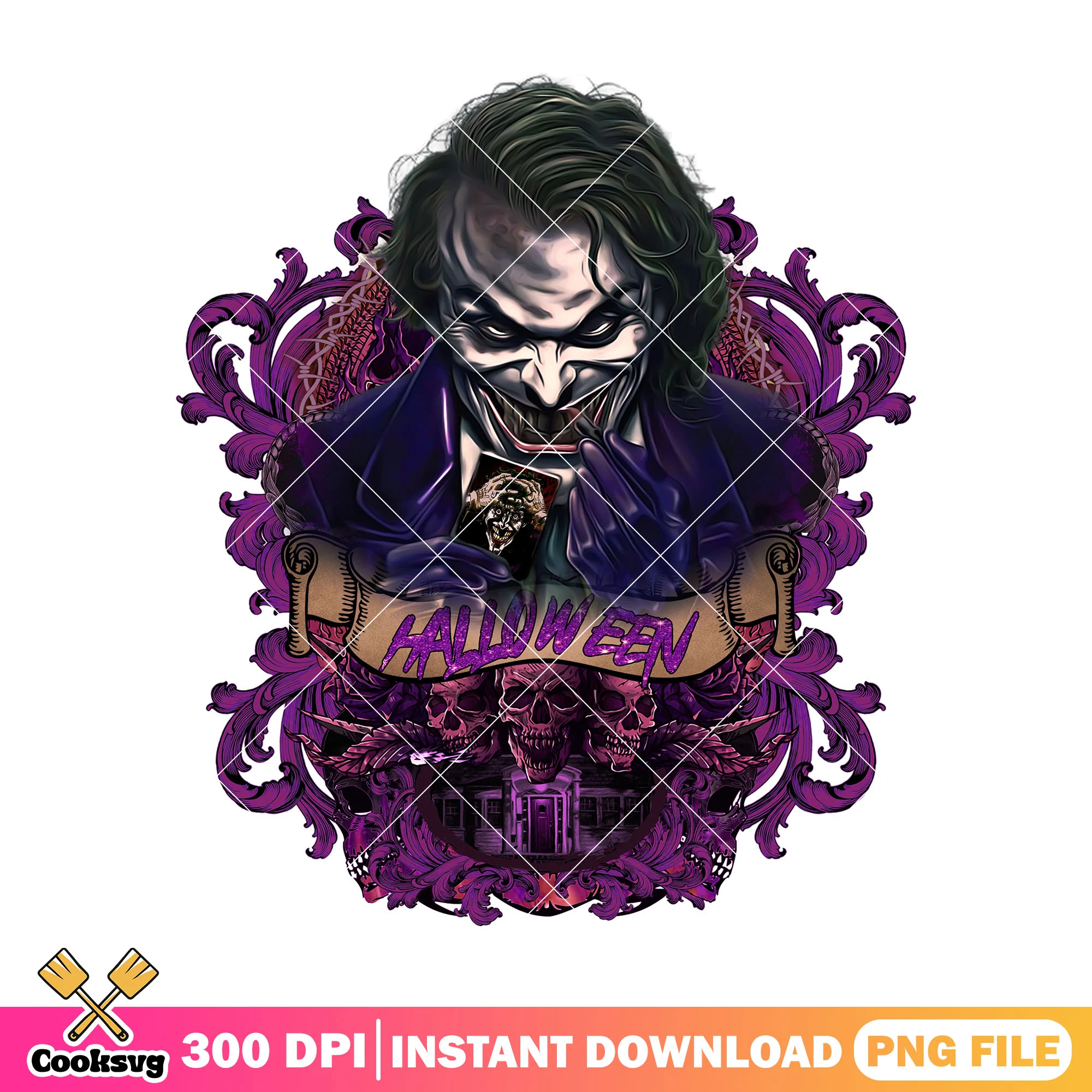 Halloween jocker character png, suicide squad movie png