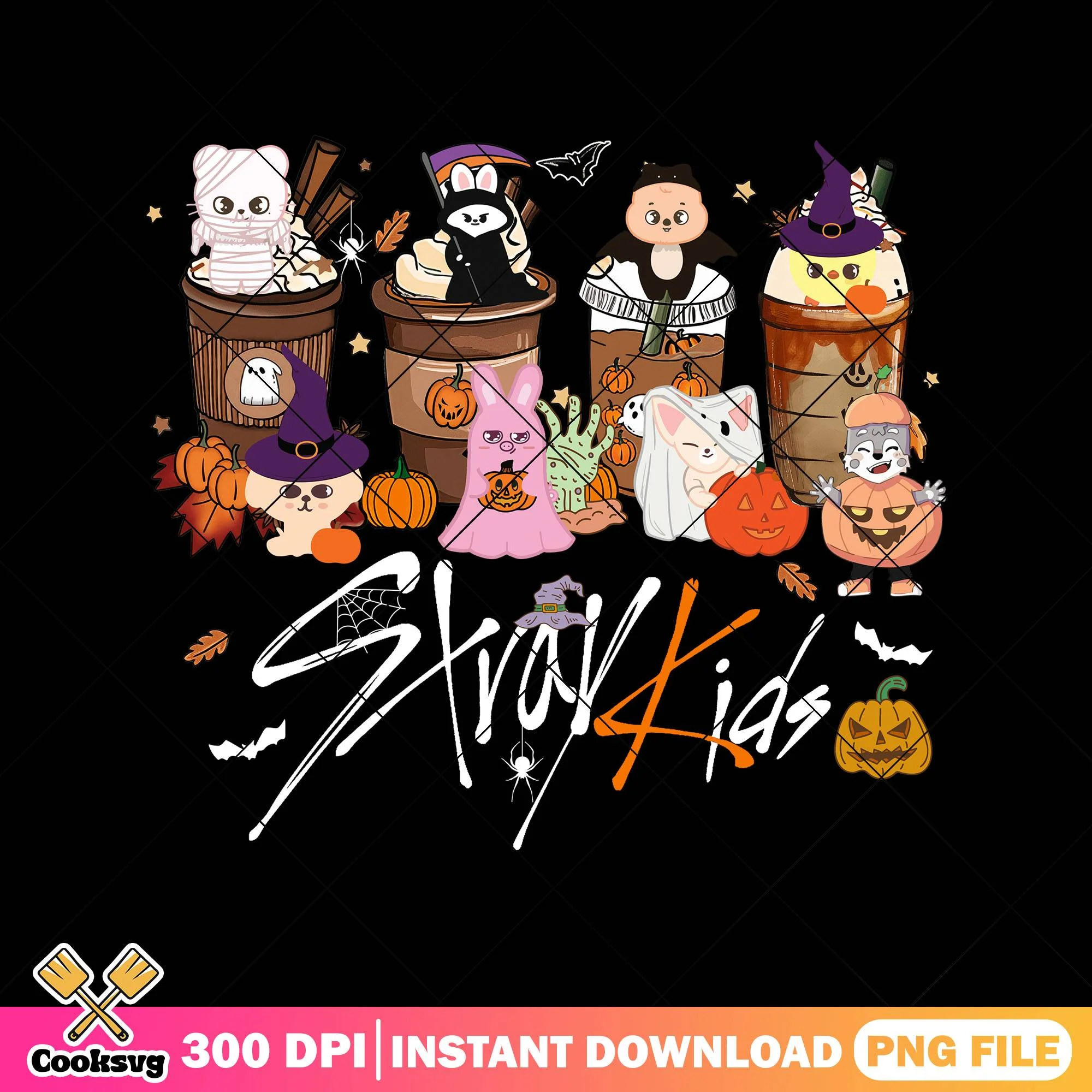 Halloween kids design png, animal halloween png, halloween happy png
