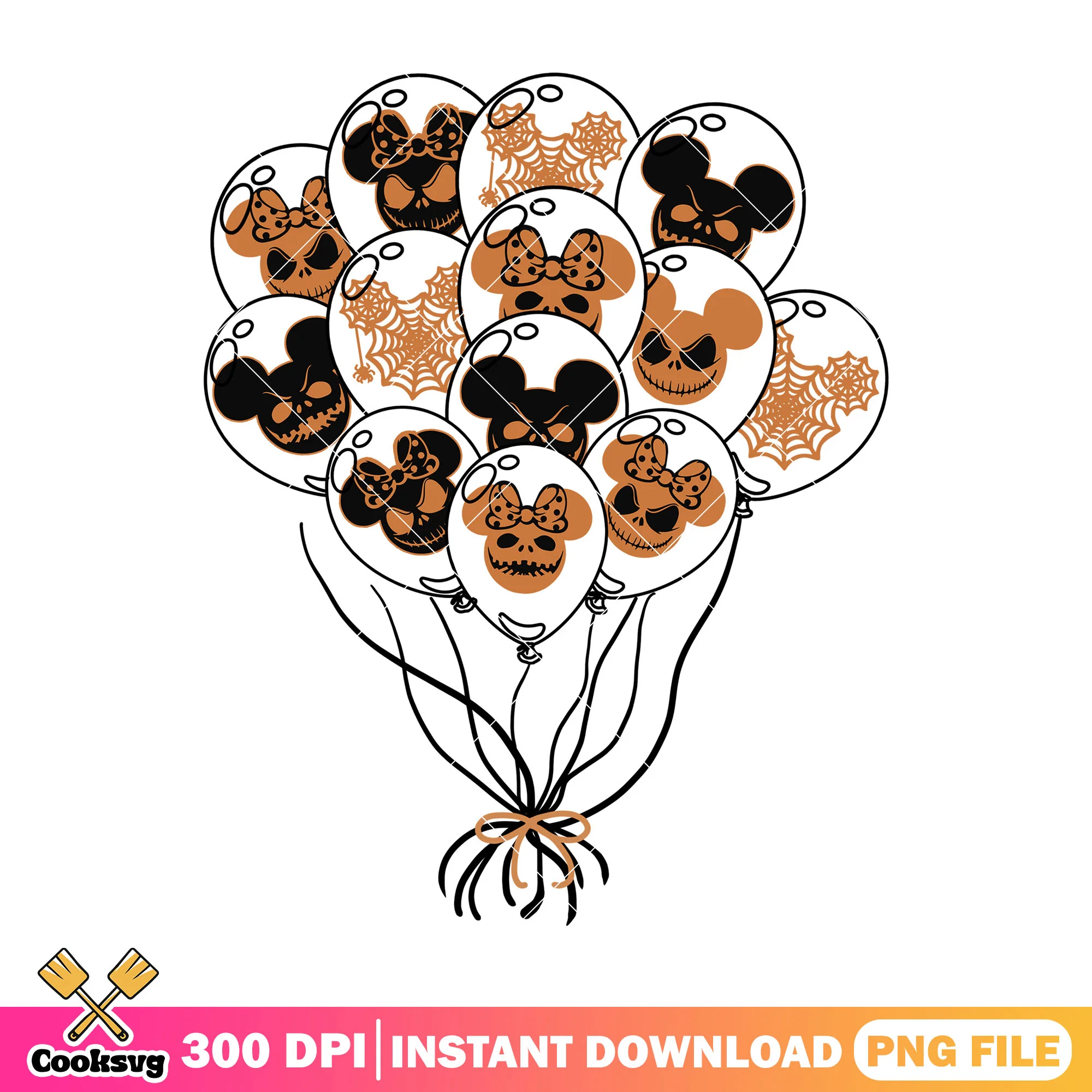 Halloween mickey balloon png, halloween ends png, disney vllains png