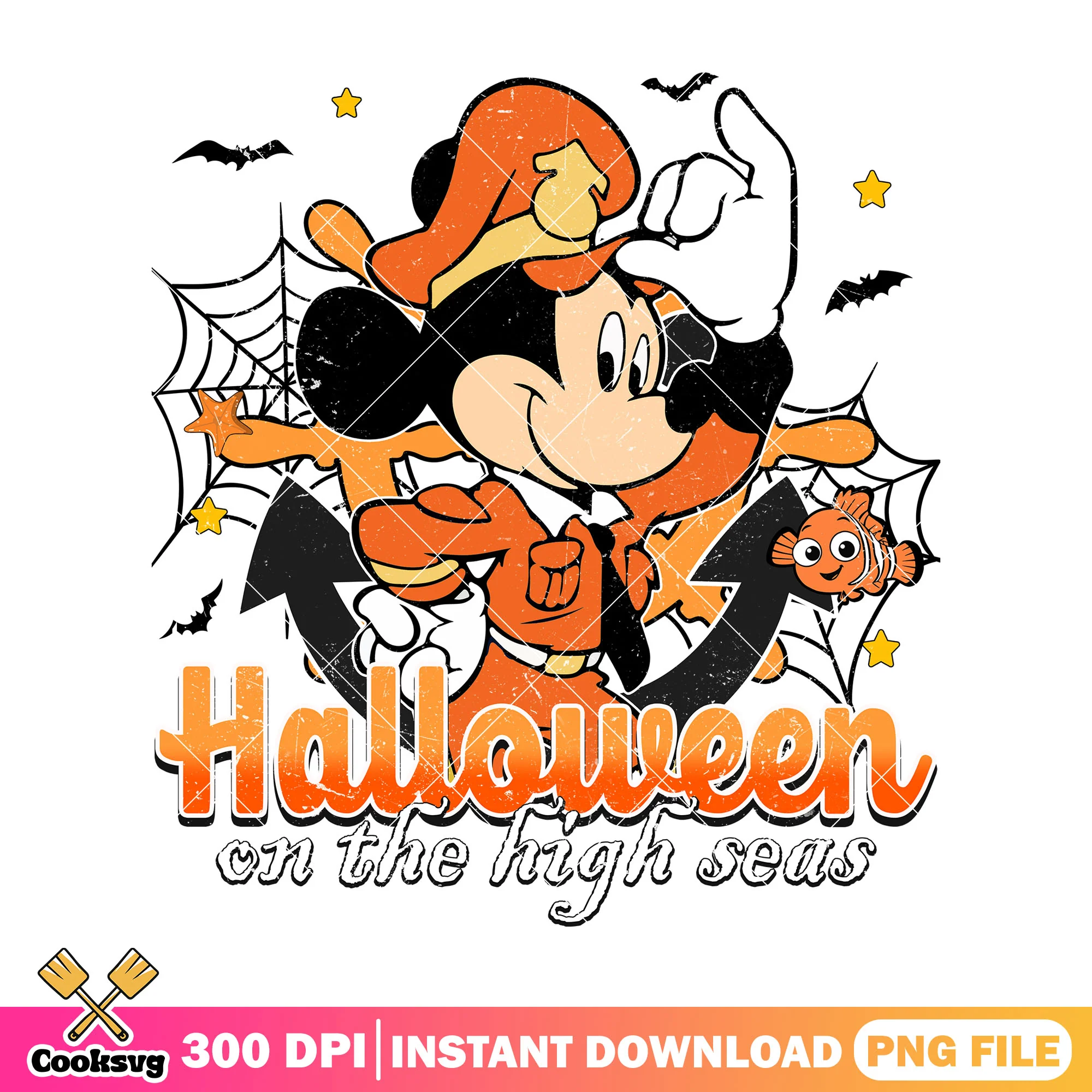 Halloween mickey on high seas png, halloween happy png, mickey art png