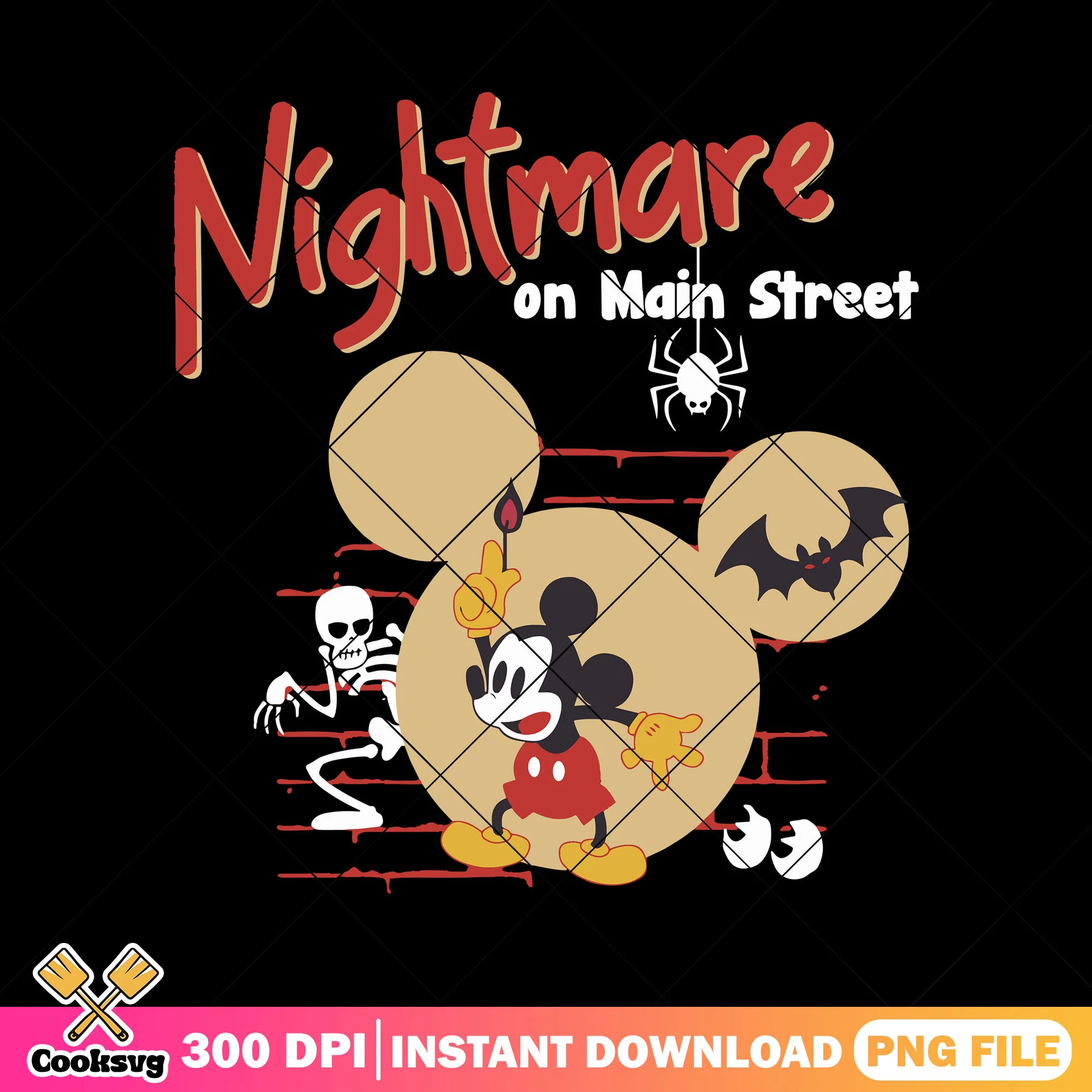 Halloween nightmare mickey png, halloween art png, mickey cute png