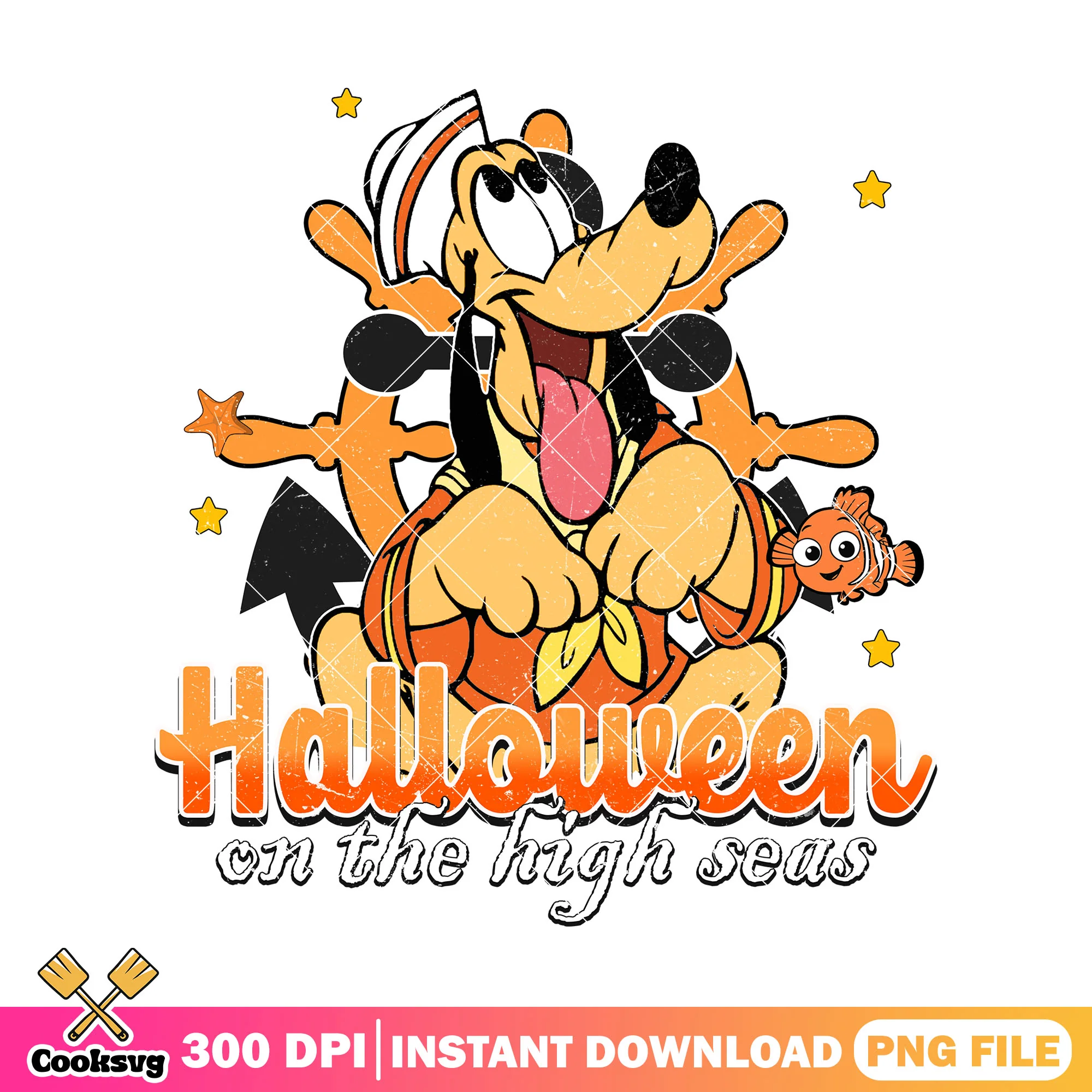 Halloween pluto on high seas png, halloween spirit png, pluto dog png