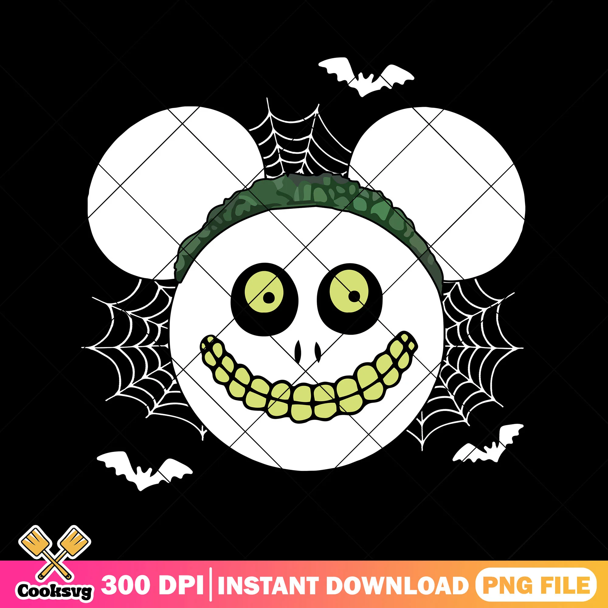 Halloween skull mickey png, mickey mouse head png, horror mickey png