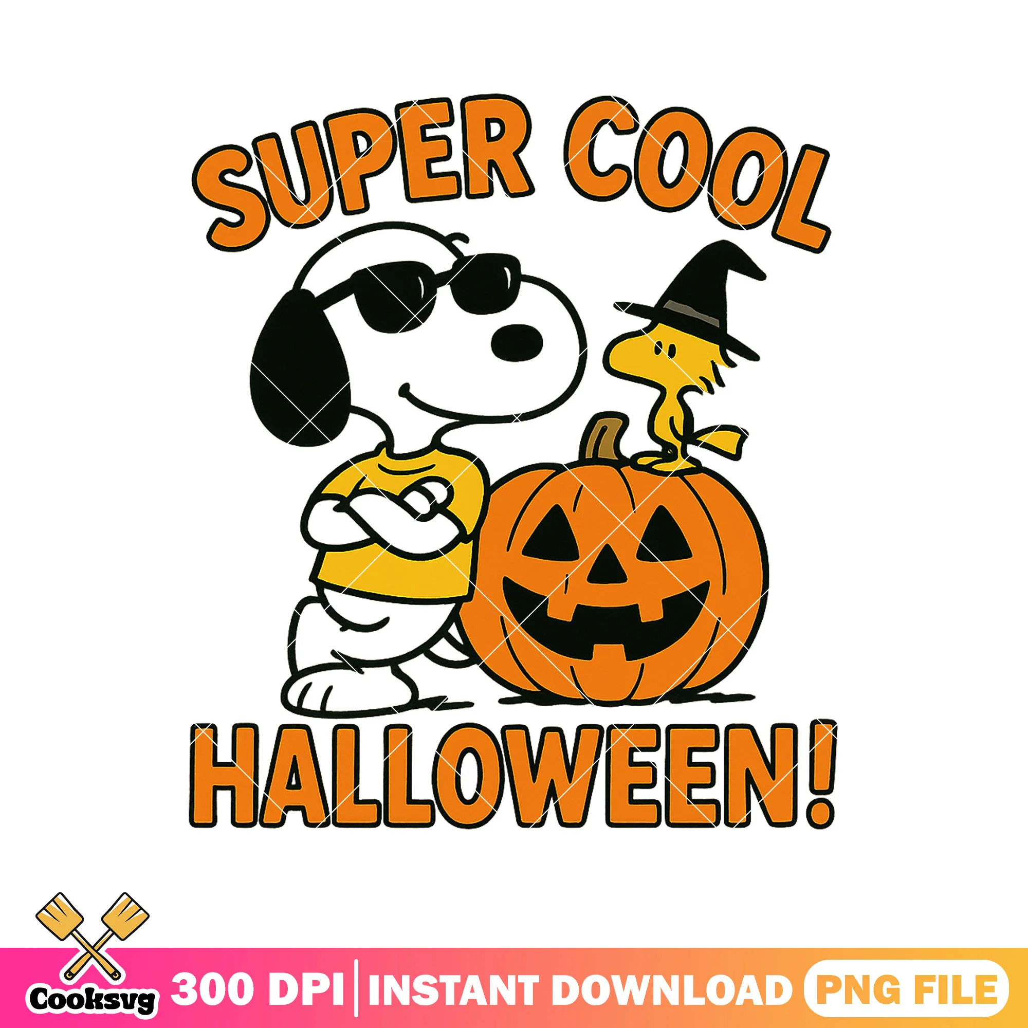 Halloween super cool png, funny memes png, snoopy halloween png