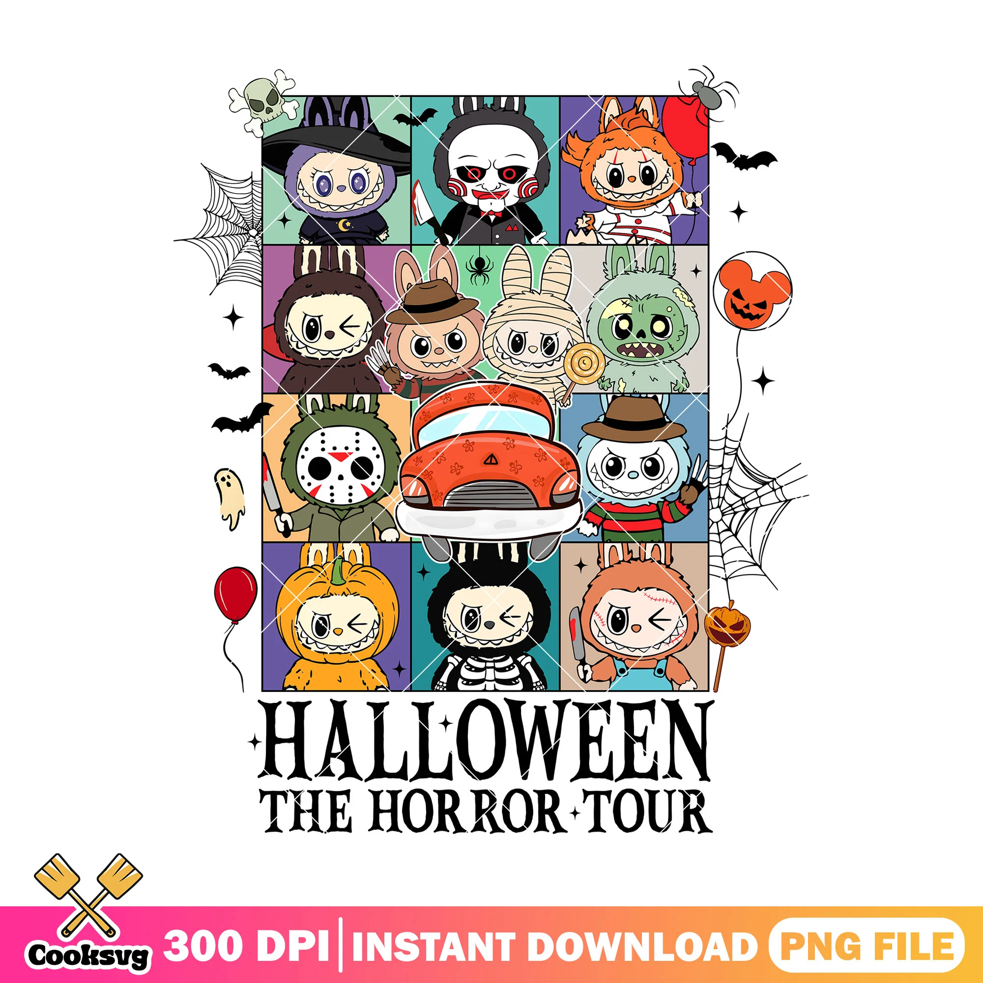 Halloween the horror tour png, scary dolls png, halloween dolls png