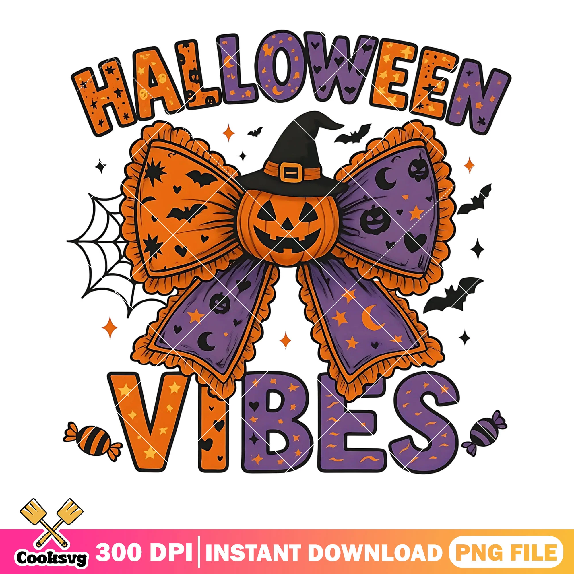Halloween vibes png, candy halloween png, starry night png
