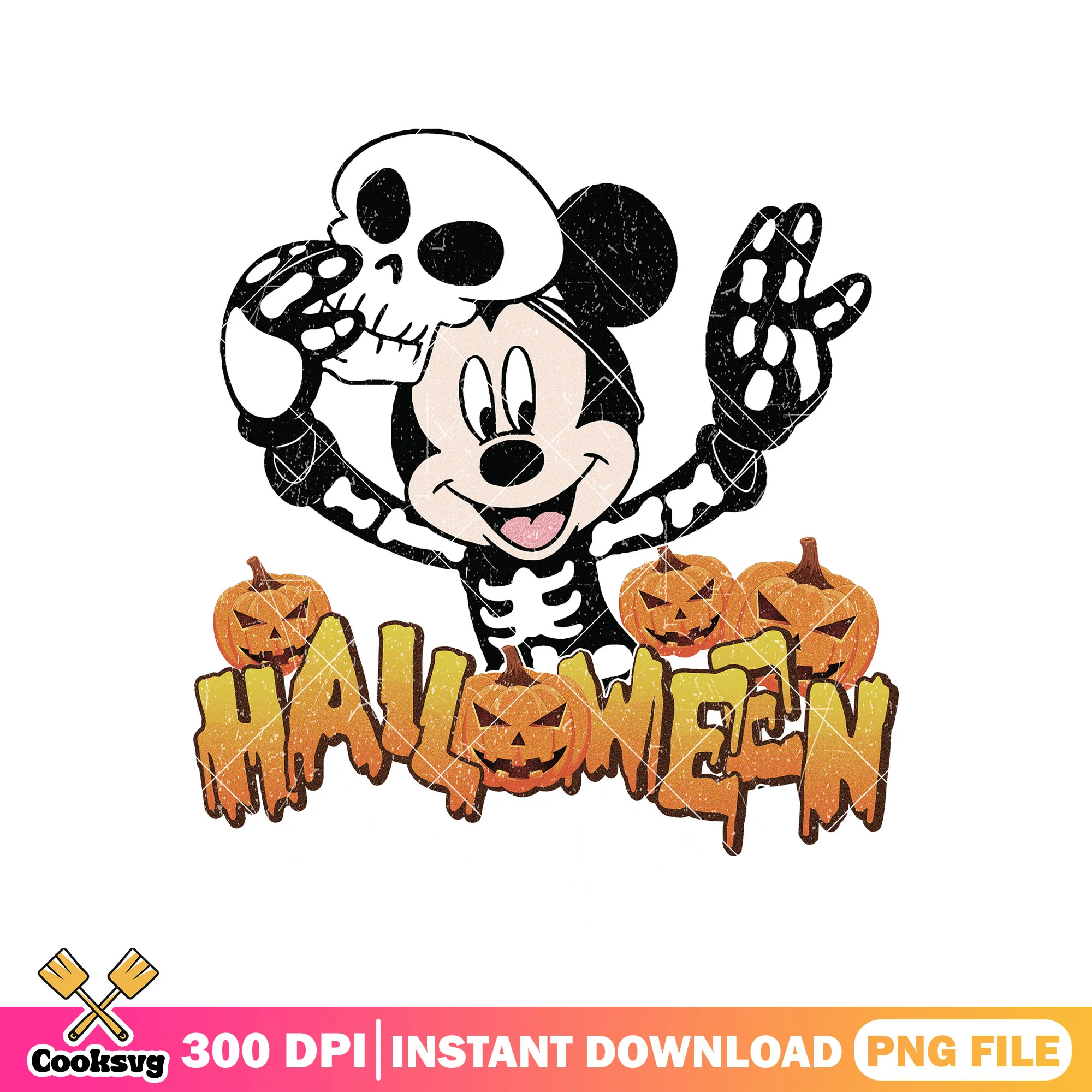 Halloween with mickey png, halloween drawing png, cute mickey png