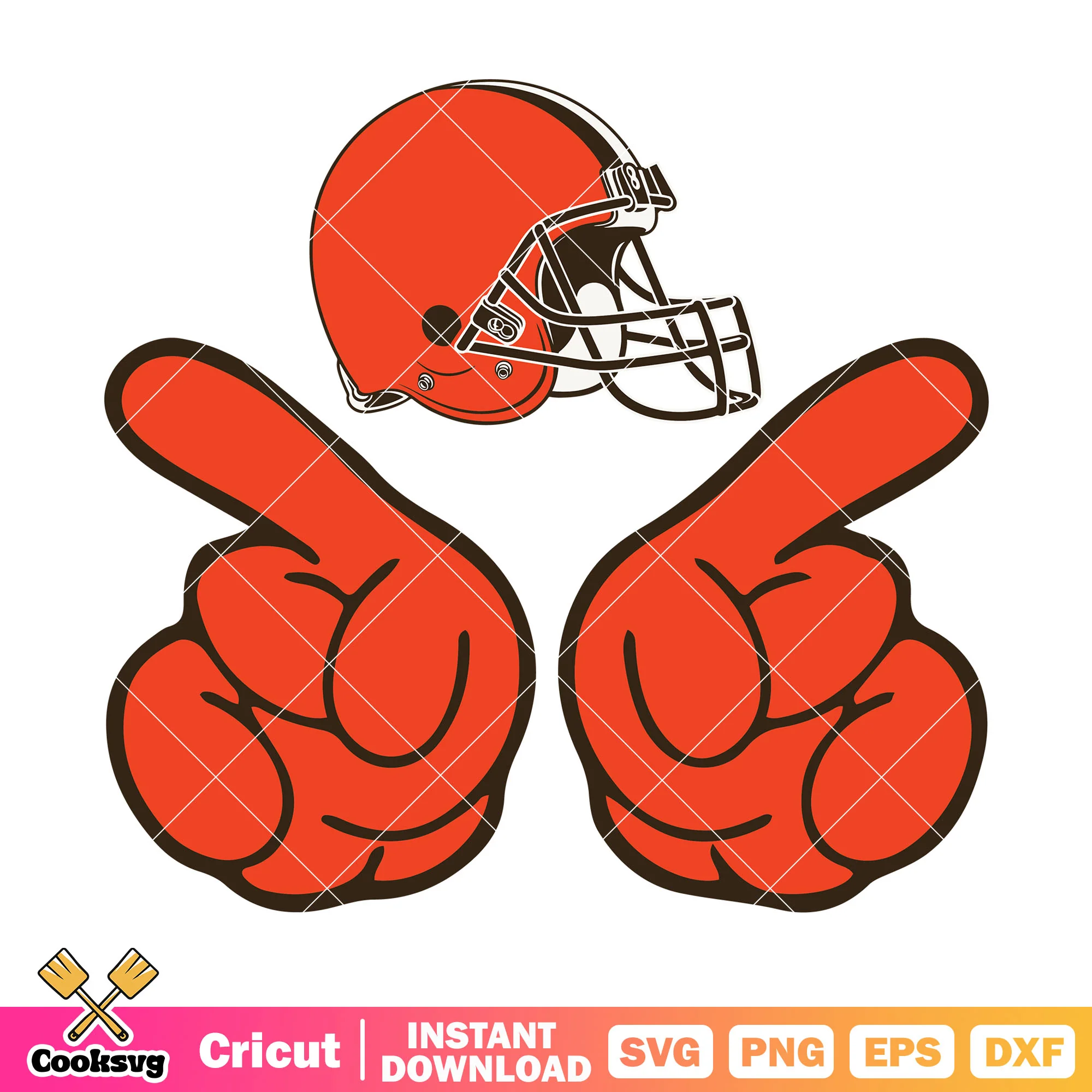 Hand foam cleveland svg, NFL celebration svg, cleveland browns svg