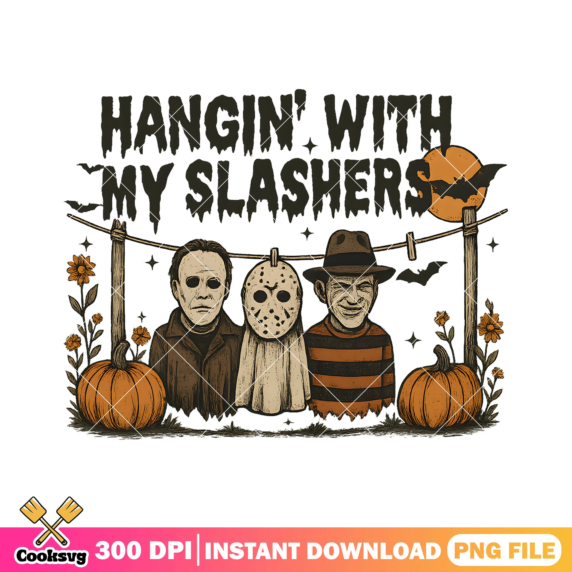 Hangin with slasher halloween png, horror halloween png, horror movies png