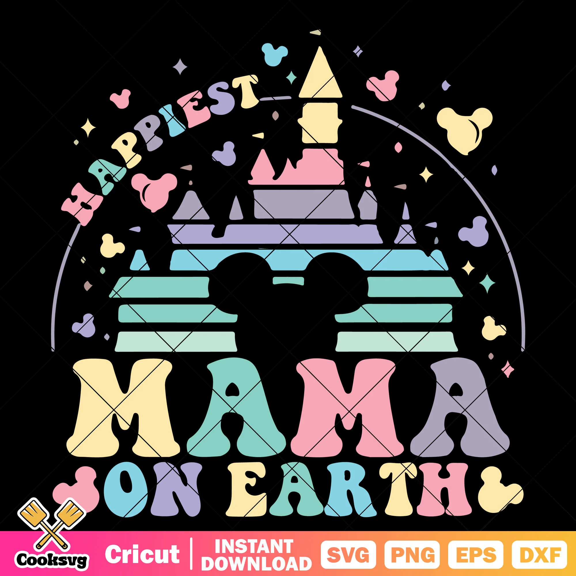 Happiest mama on earth disney svg, disney mama svg, disney mickey svg