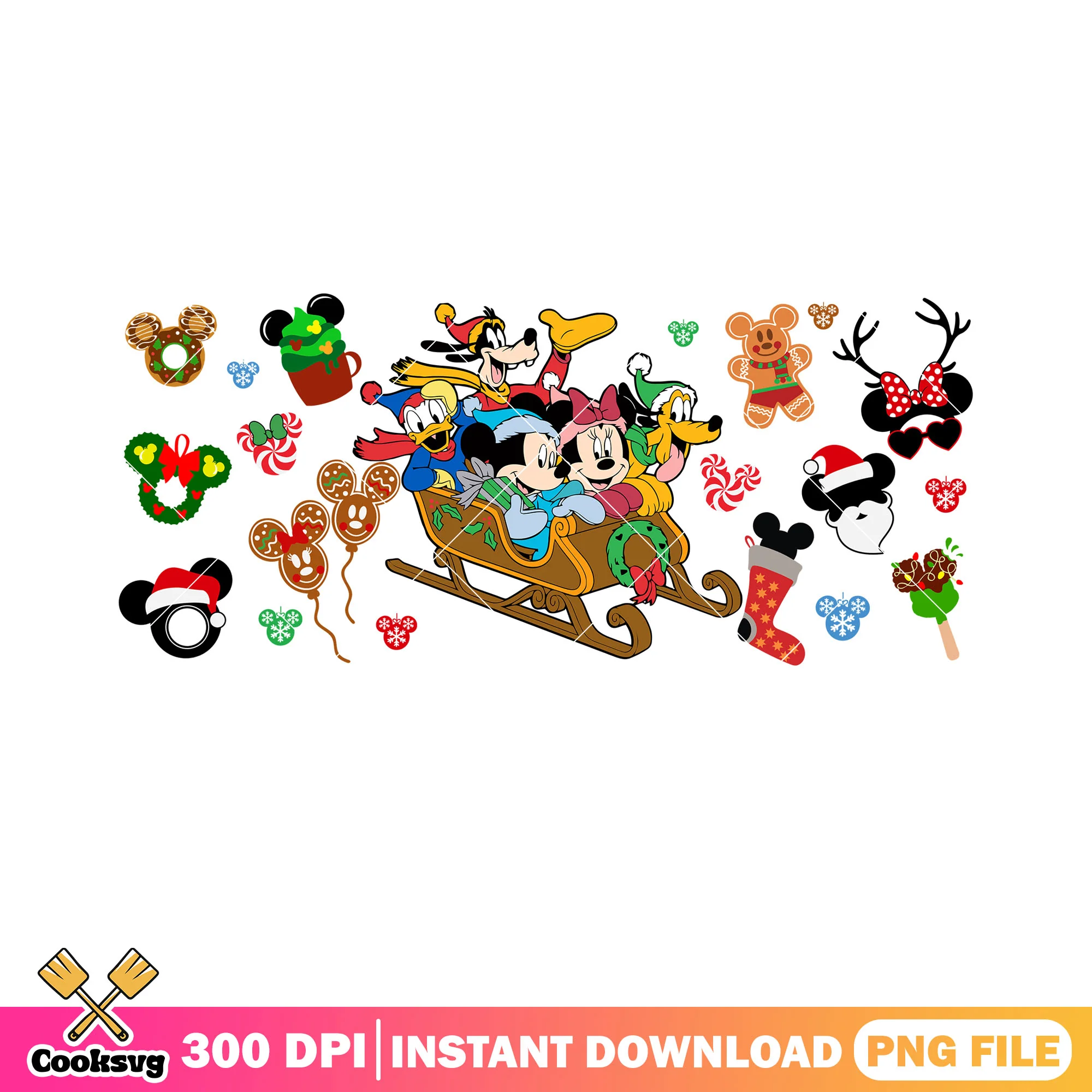 Happy fun sleigh disney png, donald duck png, merry xmas png