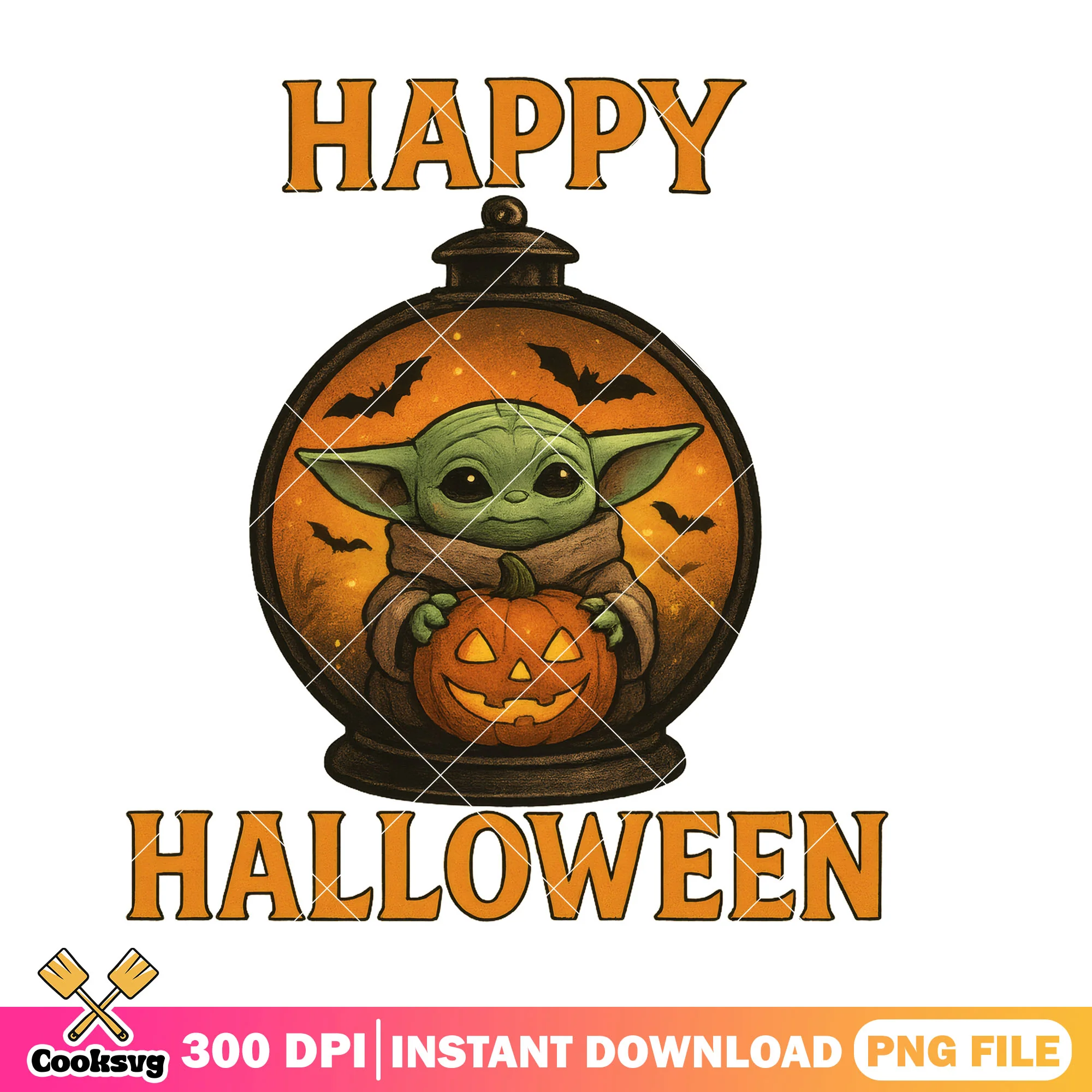 Happy halloween light png, baby yoda png, halloween movies png
