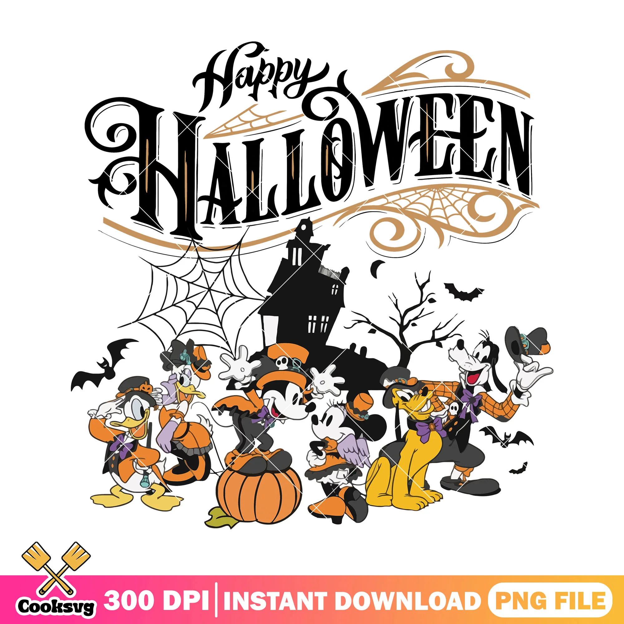 Happy halloween png, disney land png, spirit of halloween png