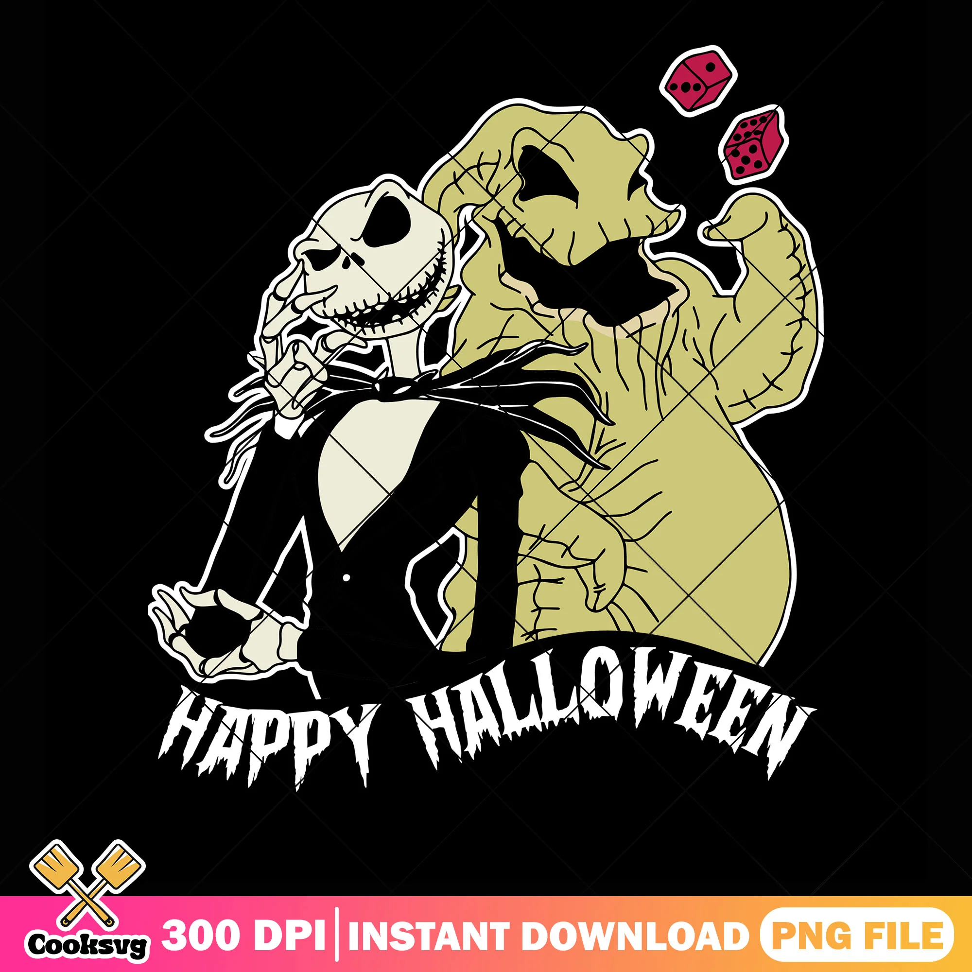 Happy halloween svg, jack skelington svg, spooky halloween svg
