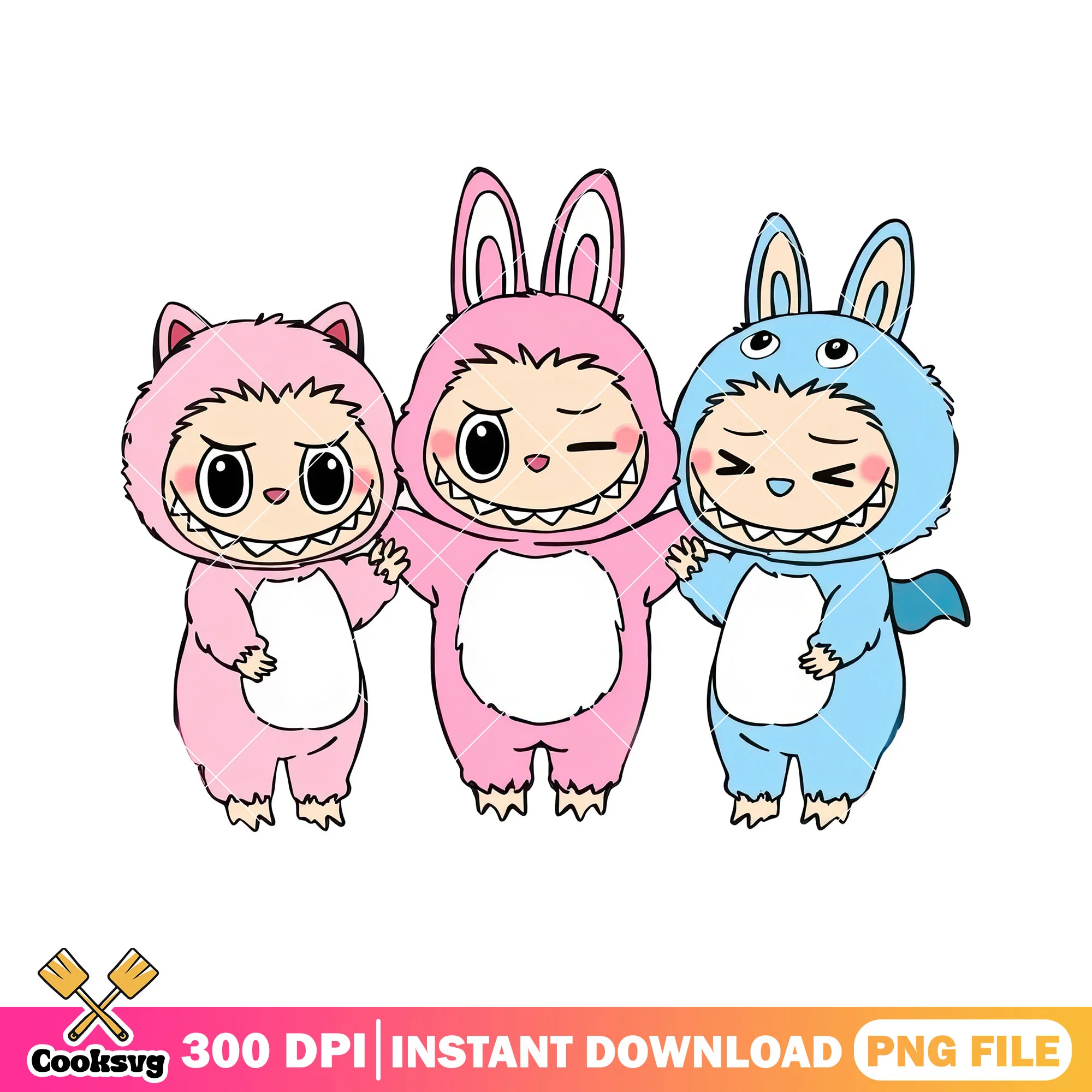 Happy labubu monsters png, labubu picture png, labubu popmart png