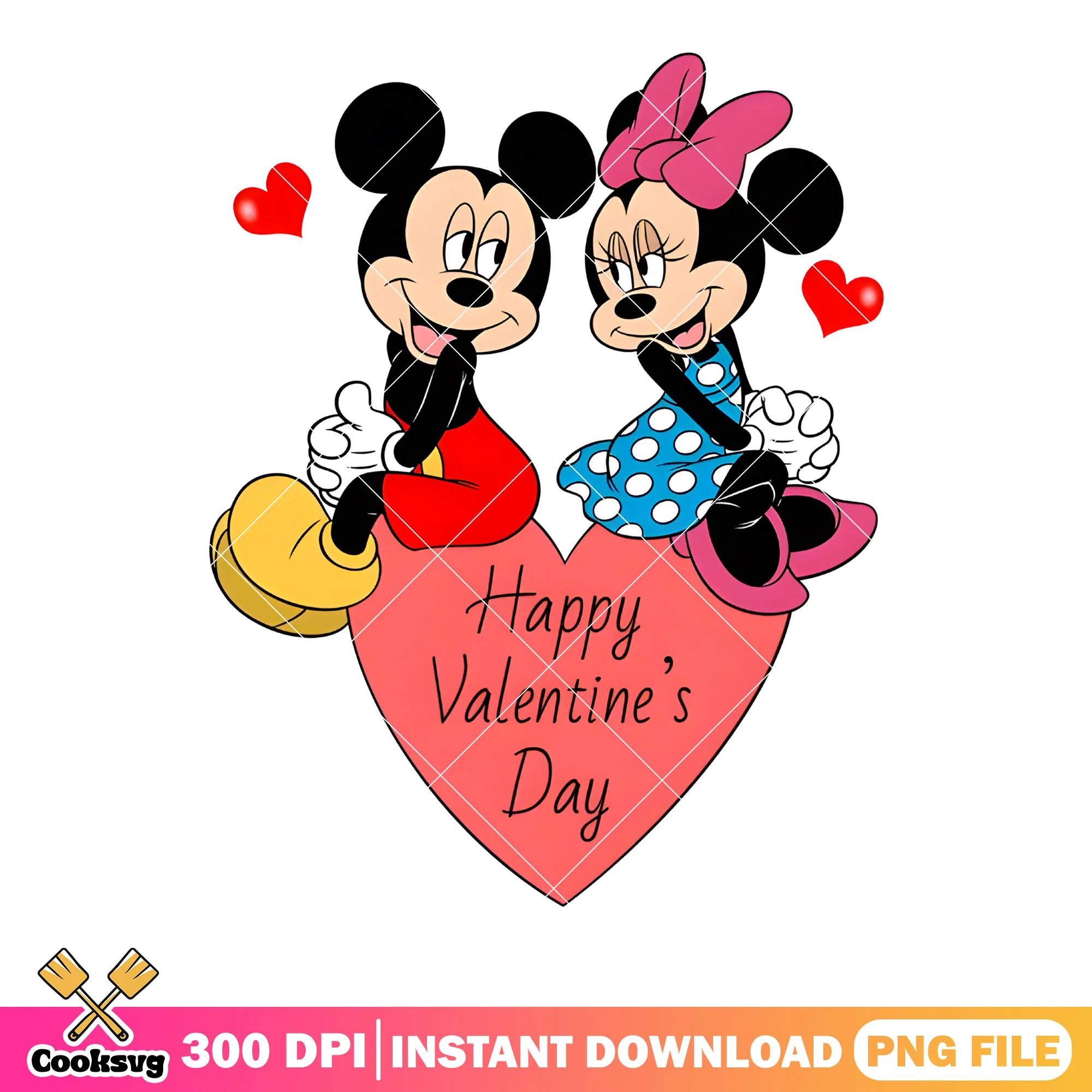 Happy mickey minnie day png, happy valentines png, valentines day png